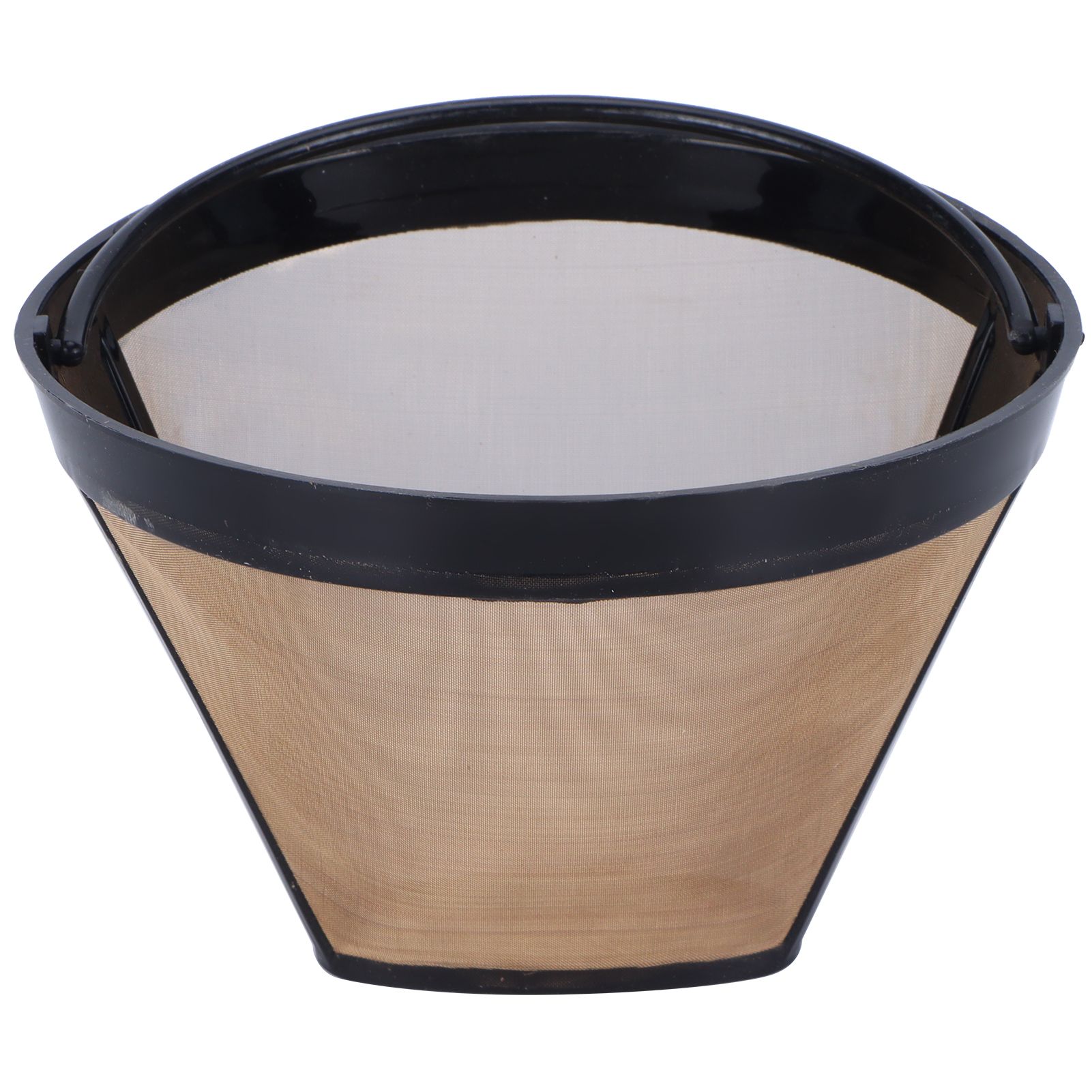 Stainless Steel Coffee Filter Coffee Machine Reusable Cone Coffee Filter Strainer Gold - Image 3