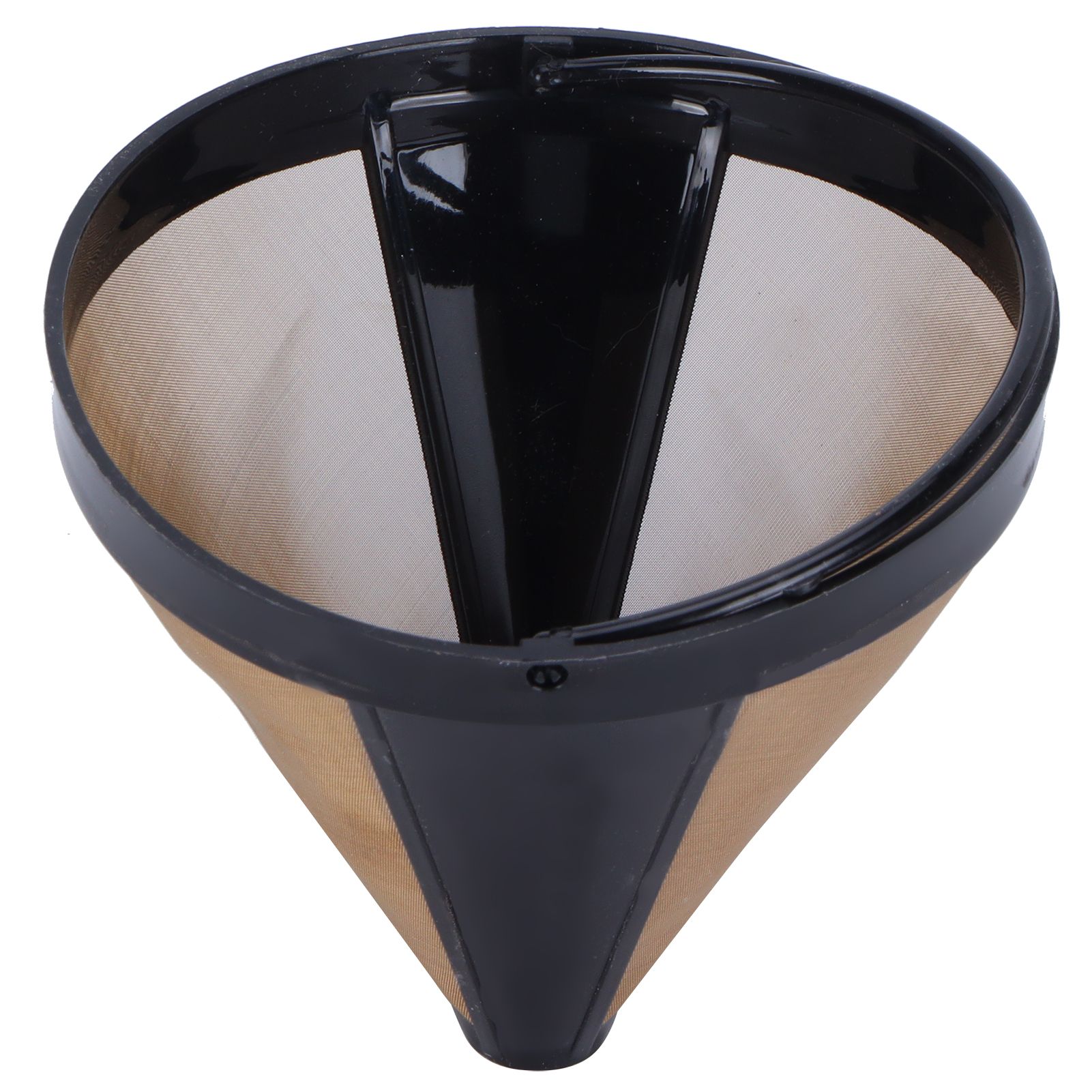 Stainless Steel Coffee Filter Coffee Machine Reusable Cone Coffee Filter Strainer Gold - Image 6
