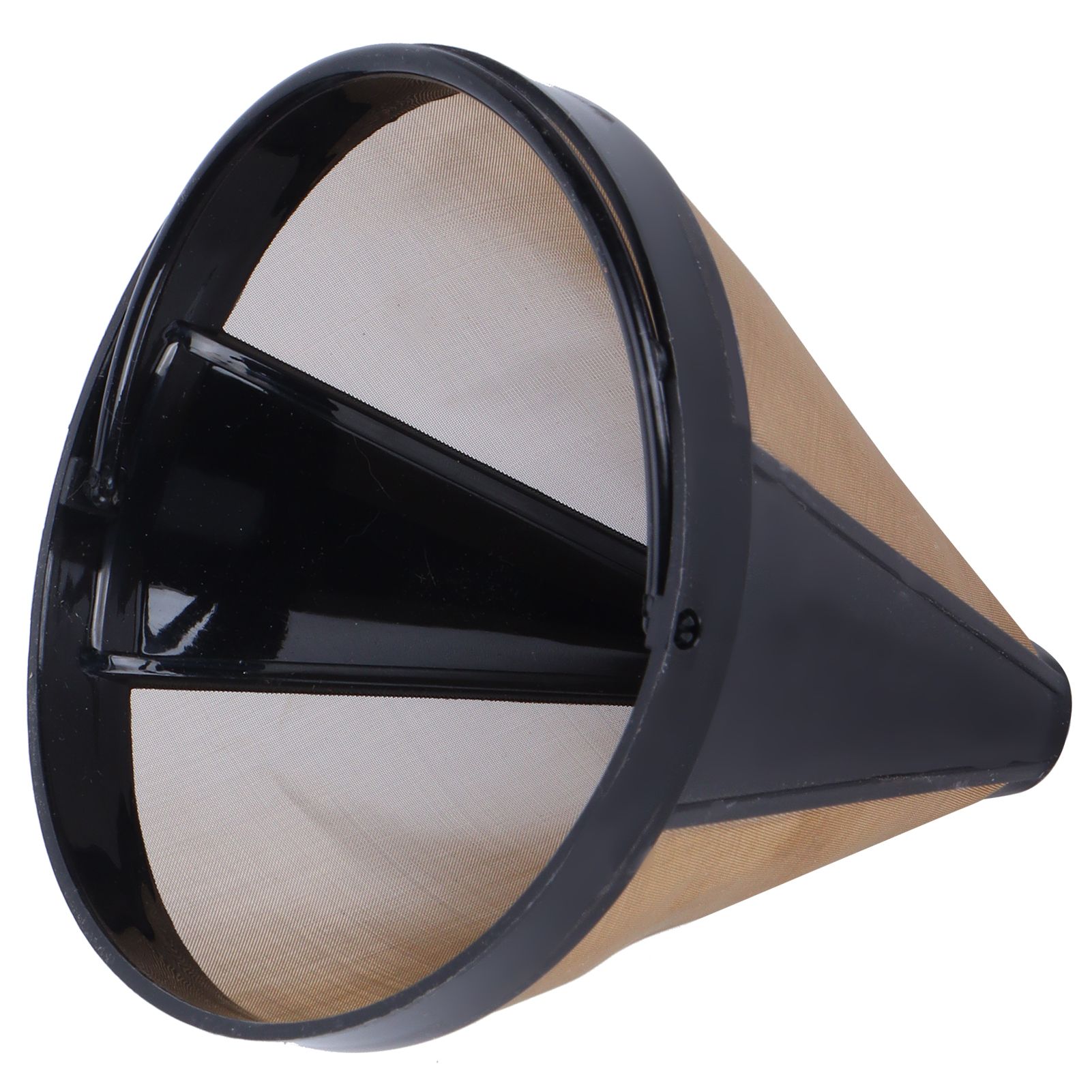 Stainless Steel Coffee Filter Coffee Machine Reusable Cone Coffee Filter Strainer Gold - Image 7