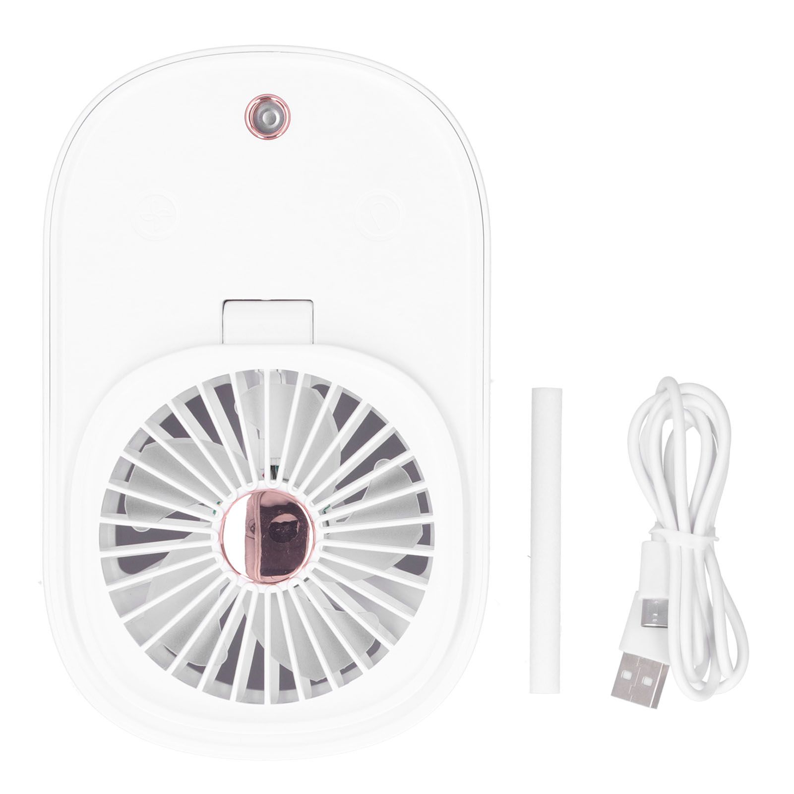 90 Degree Folding Electric Fan 2 in1 Portable Humidifying Electric Fan for Home OfficeWhite - Image 1