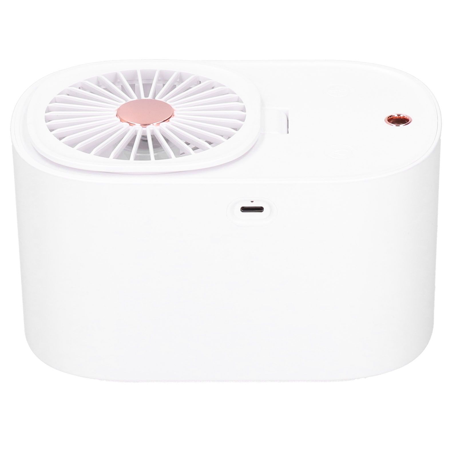 90 Degree Folding Electric Fan 2 in1 Portable Humidifying Electric Fan for Home OfficeWhite - Image 2