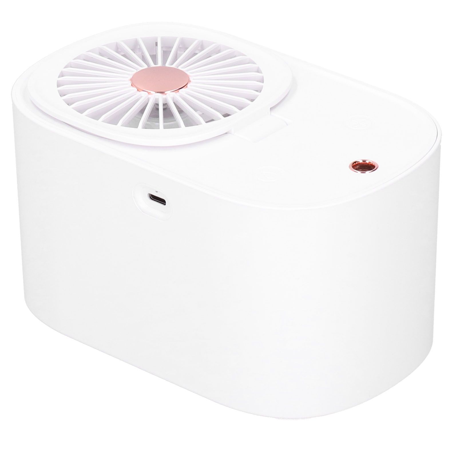 90 Degree Folding Electric Fan 2 in1 Portable Humidifying Electric Fan for Home OfficeWhite - Image 3