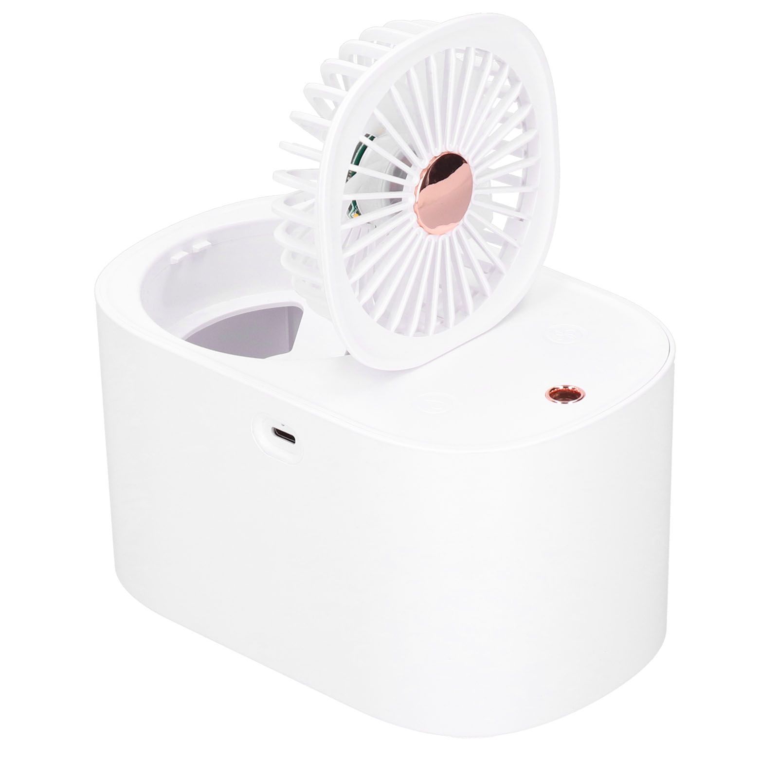 90 Degree Folding Electric Fan 2 in1 Portable Humidifying Electric Fan for Home OfficeWhite - Image 6