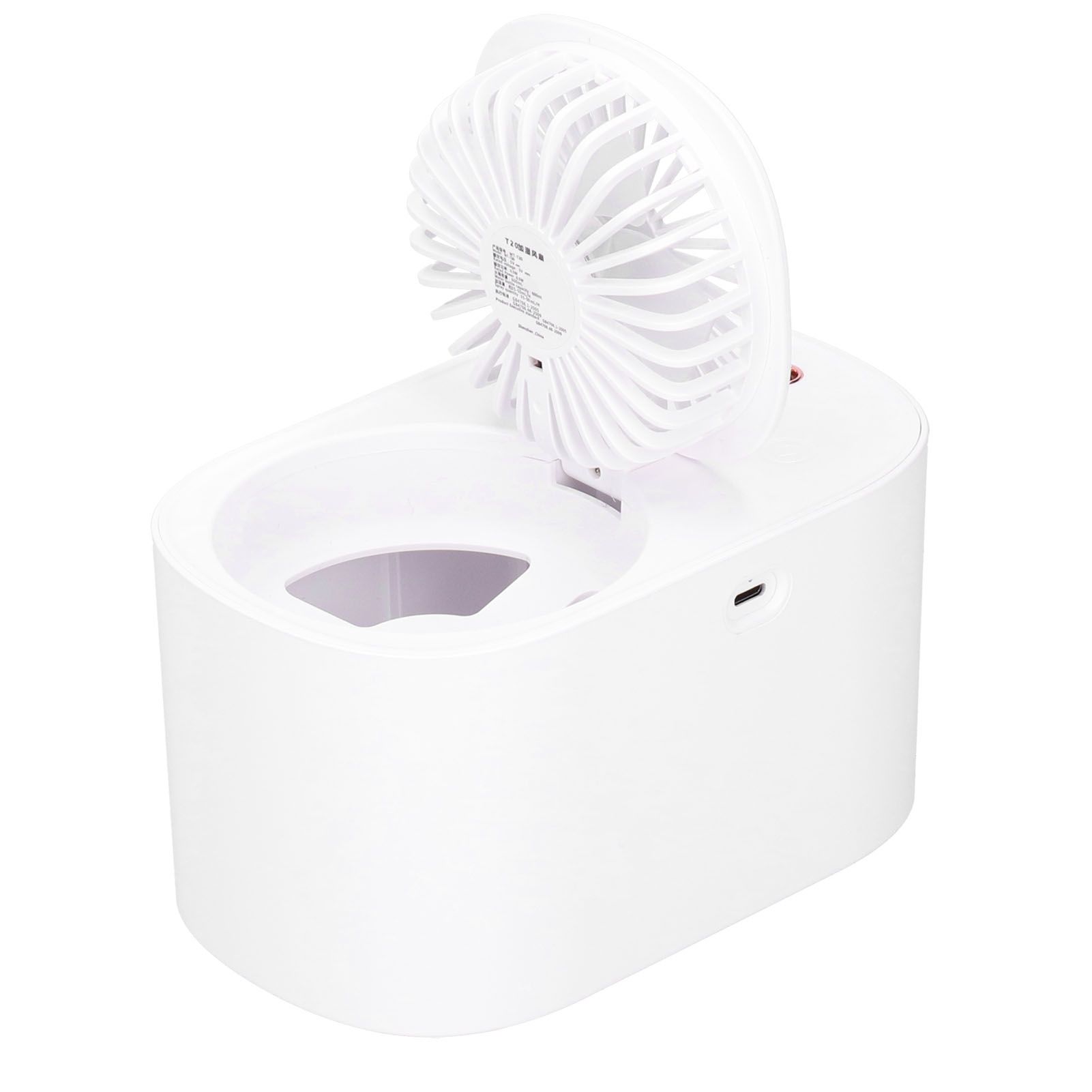 90 Degree Folding Electric Fan 2 in1 Portable Humidifying Electric Fan for Home OfficeWhite - Image 7