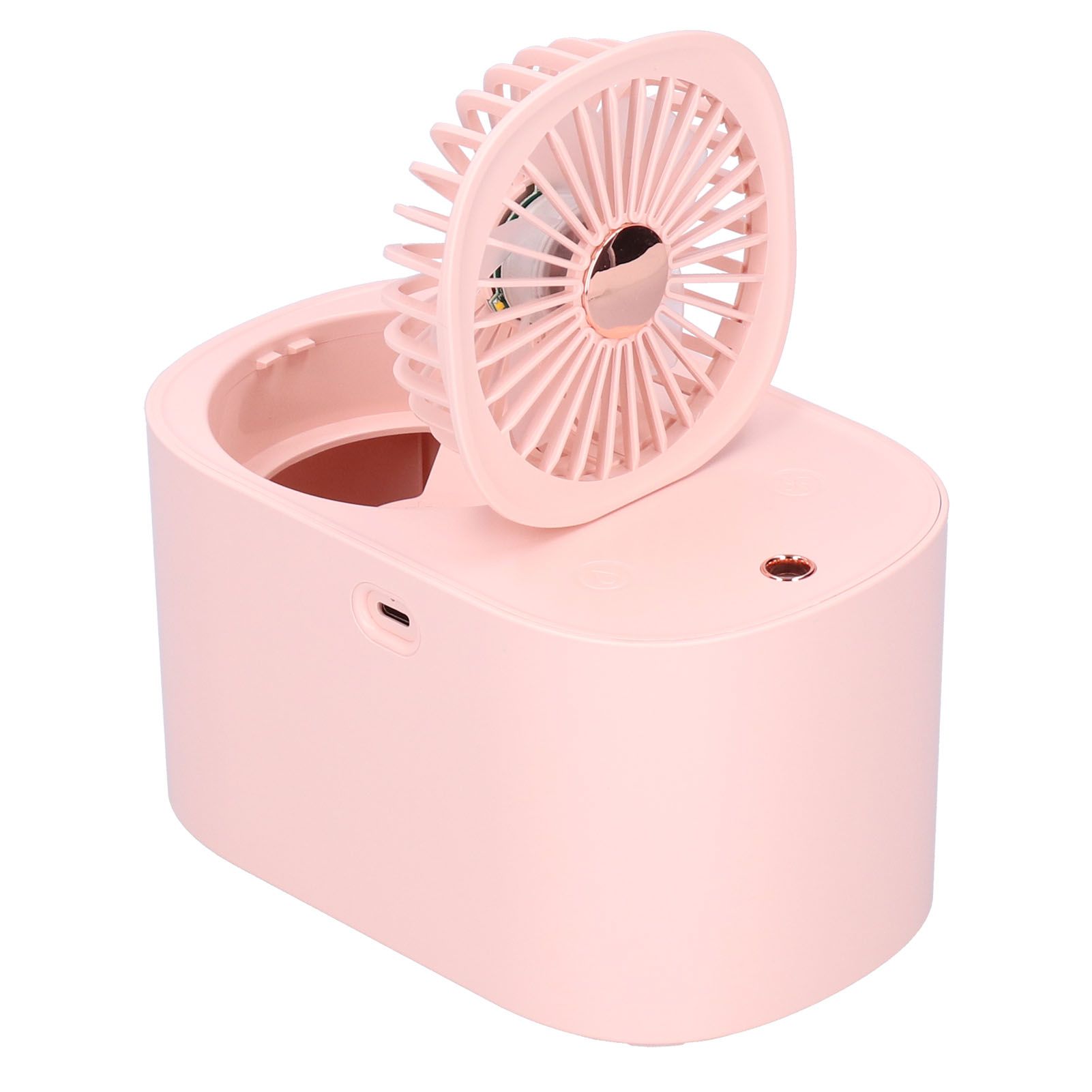 90 Degree Folding Electric Fan 2 in1 Portable Humidifying Electric Fan for Home OfficePink - Image 7