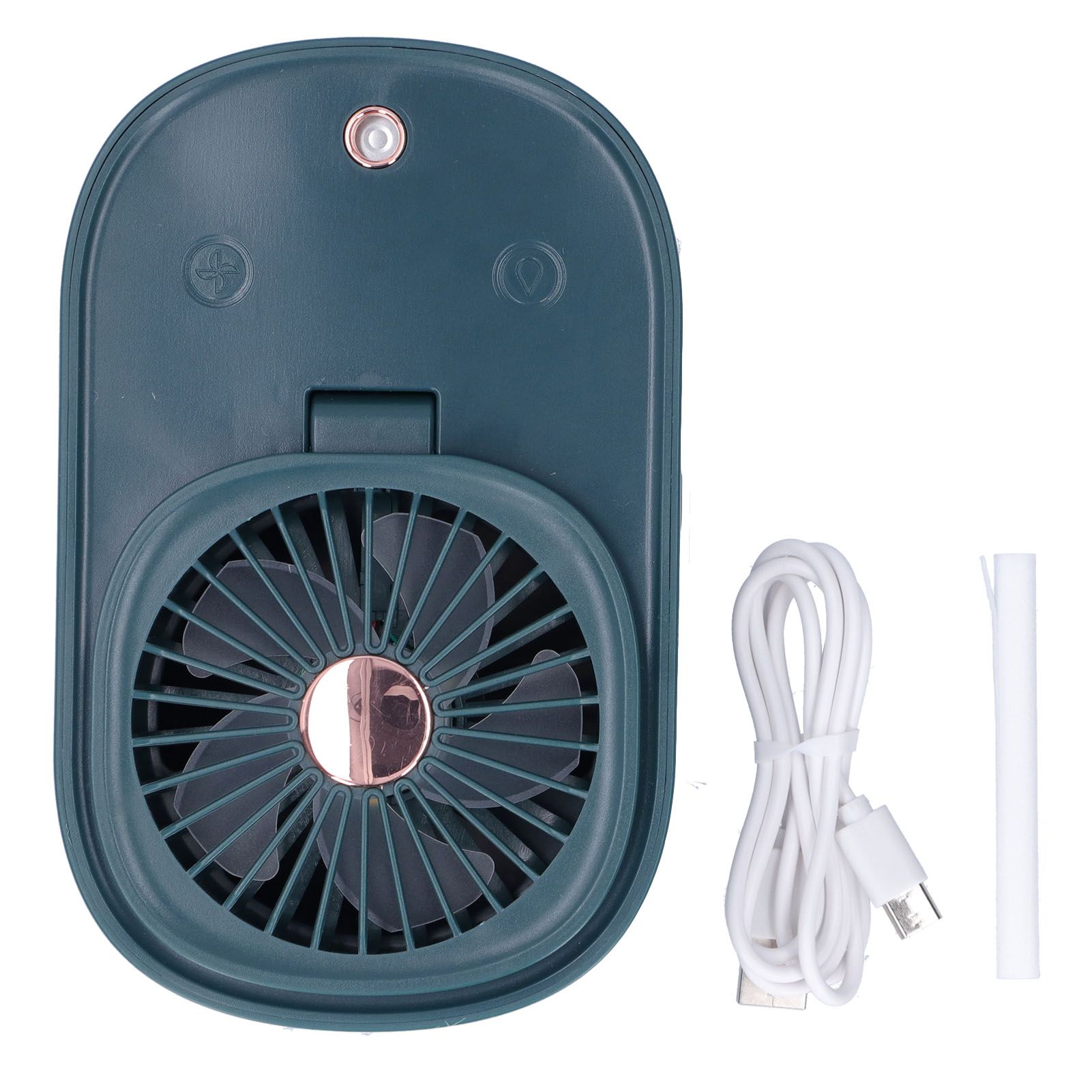 90 Degree Folding Electric Fan 2 in1 Portable Humidifying Electric Fan for Home OfficeDark Blue - Image 1