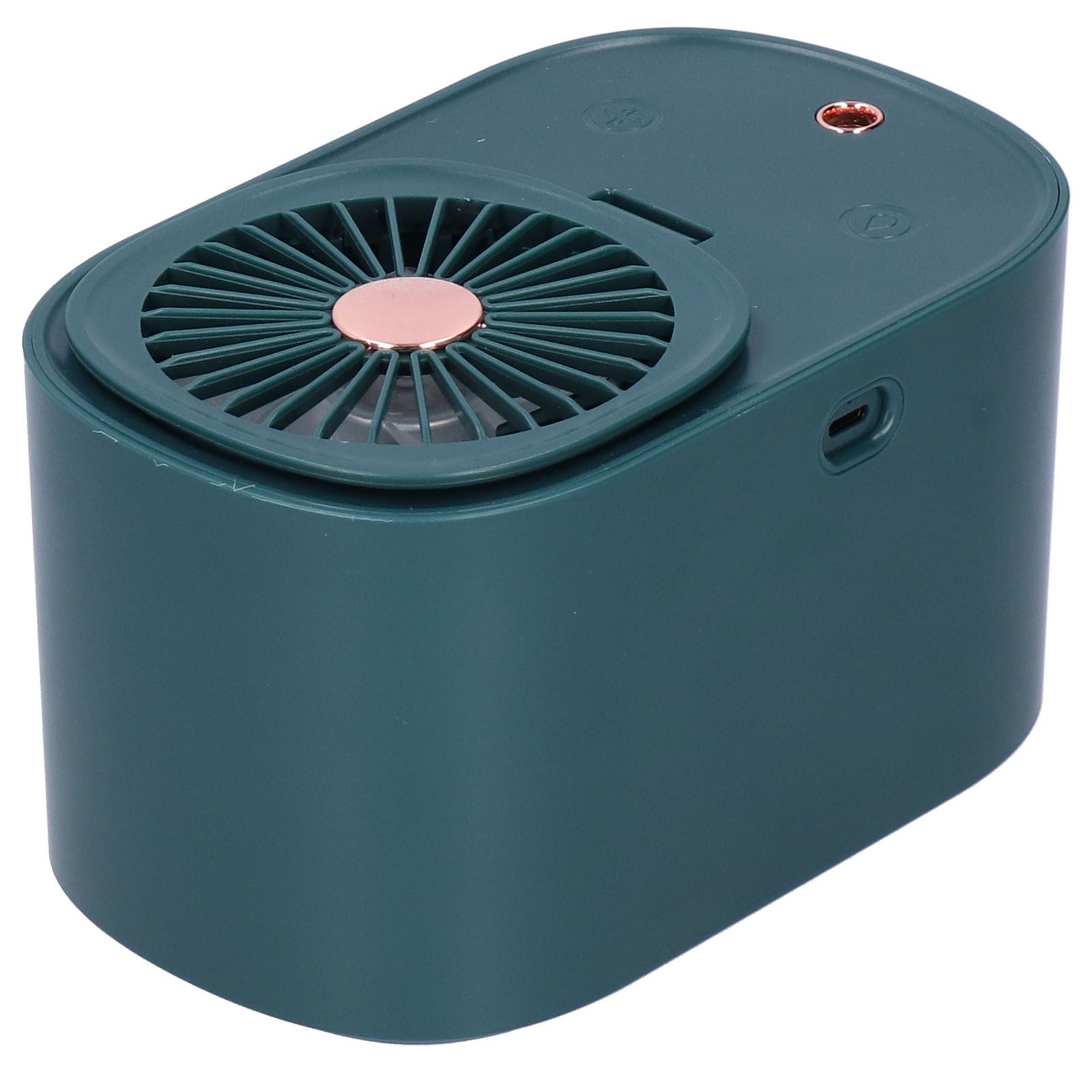 90 Degree Folding Electric Fan 2 in1 Portable Humidifying Electric Fan for Home OfficeDark Blue - Image 2