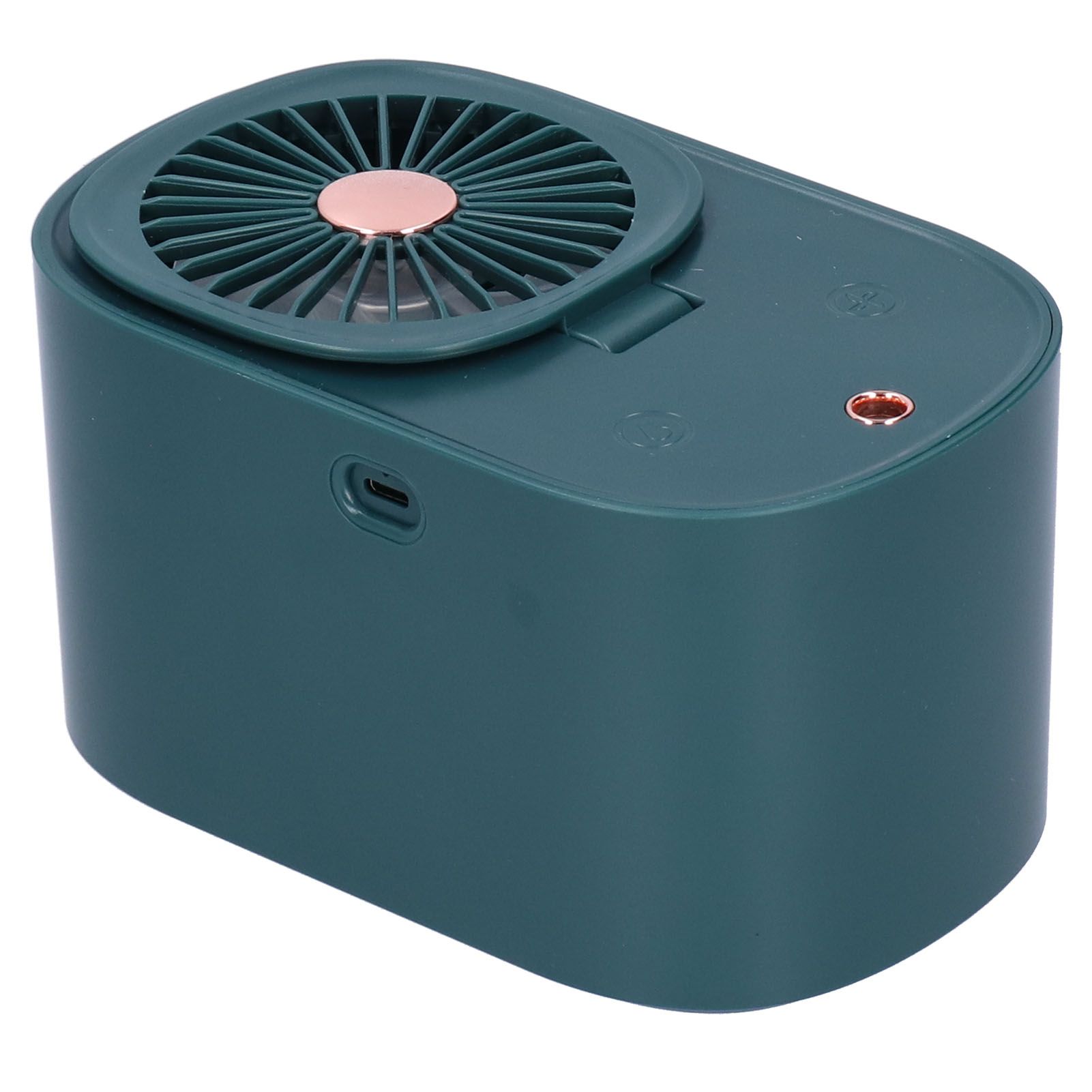 90 Degree Folding Electric Fan 2 in1 Portable Humidifying Electric Fan for Home OfficeDark Blue - Image 3