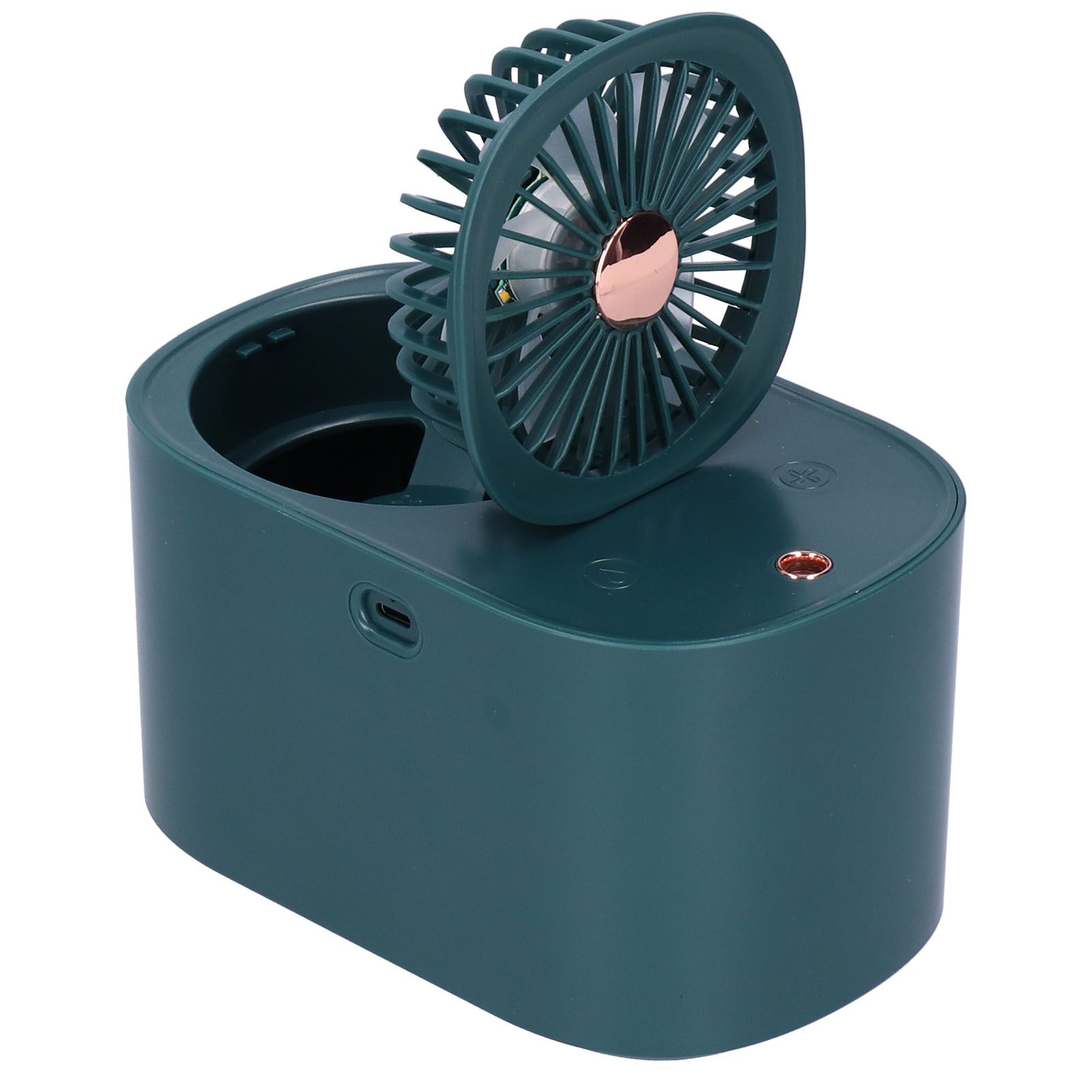90 Degree Folding Electric Fan 2 in1 Portable Humidifying Electric Fan for Home OfficeDark Blue - Image 5