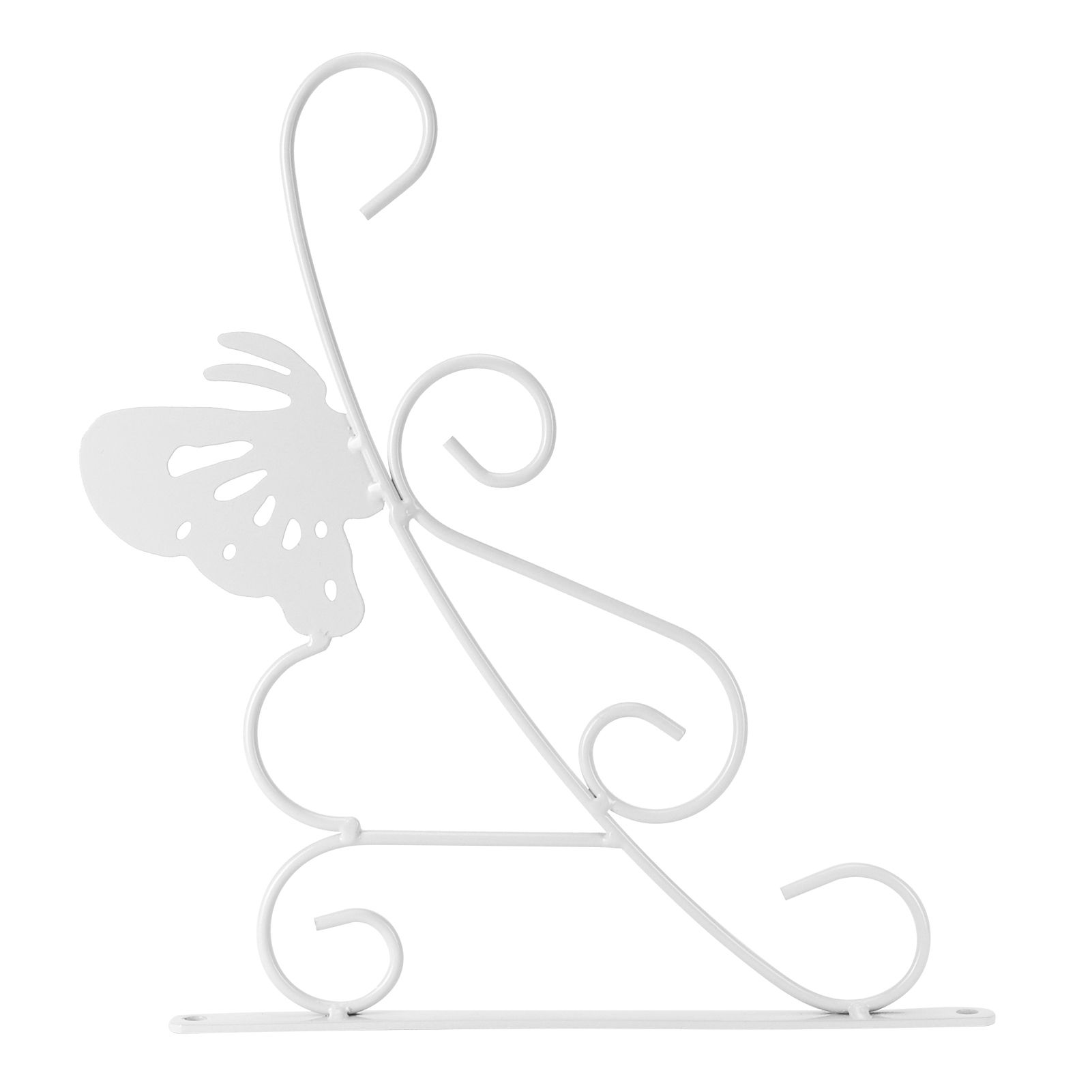 Flower Pot Hanging Hook European Style Wrought Iron Plants Hanger for Garden Patio Balcony White - Image 3