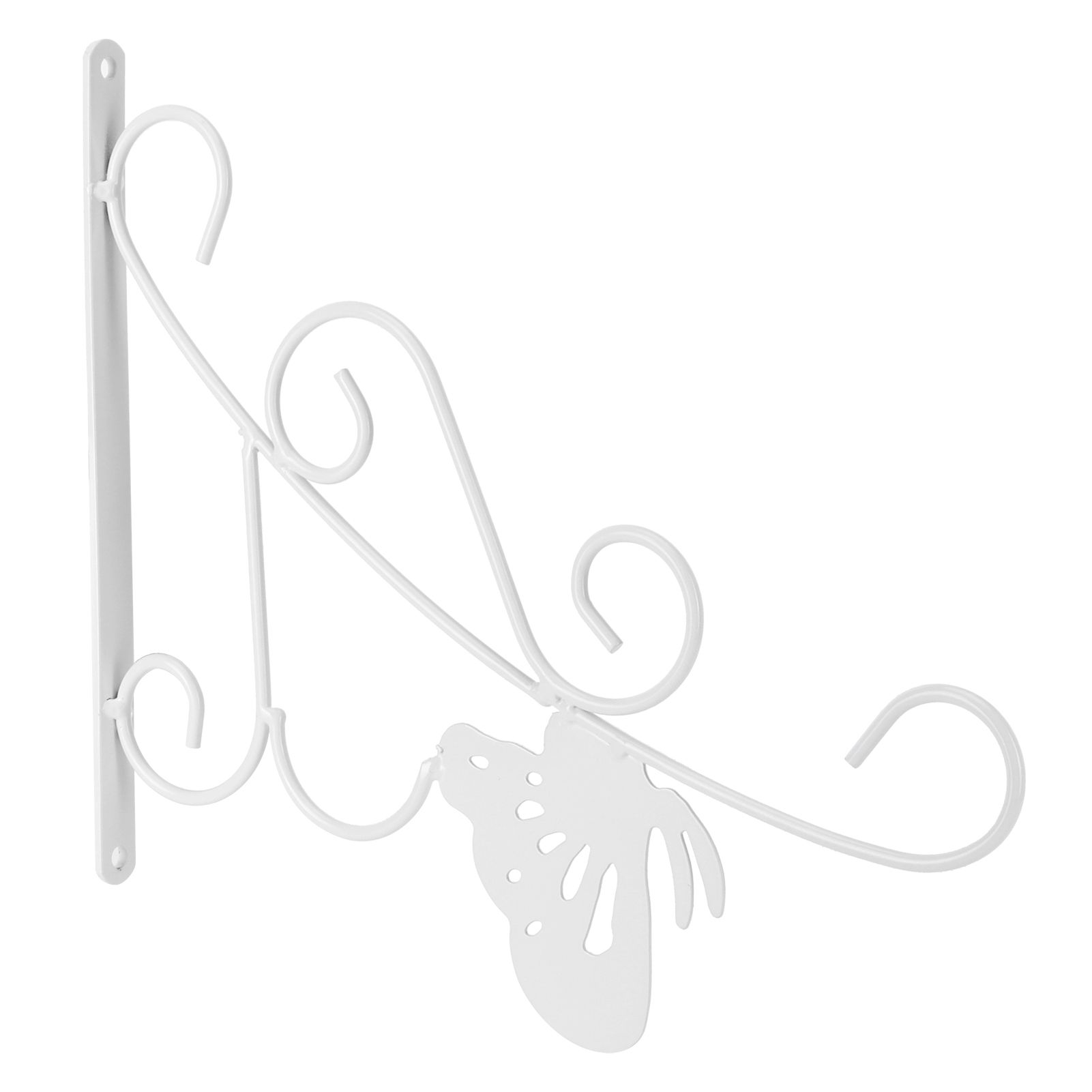 Flower Pot Hanging Hook European Style Wrought Iron Plants Hanger for Garden Patio Balcony White - Image 4