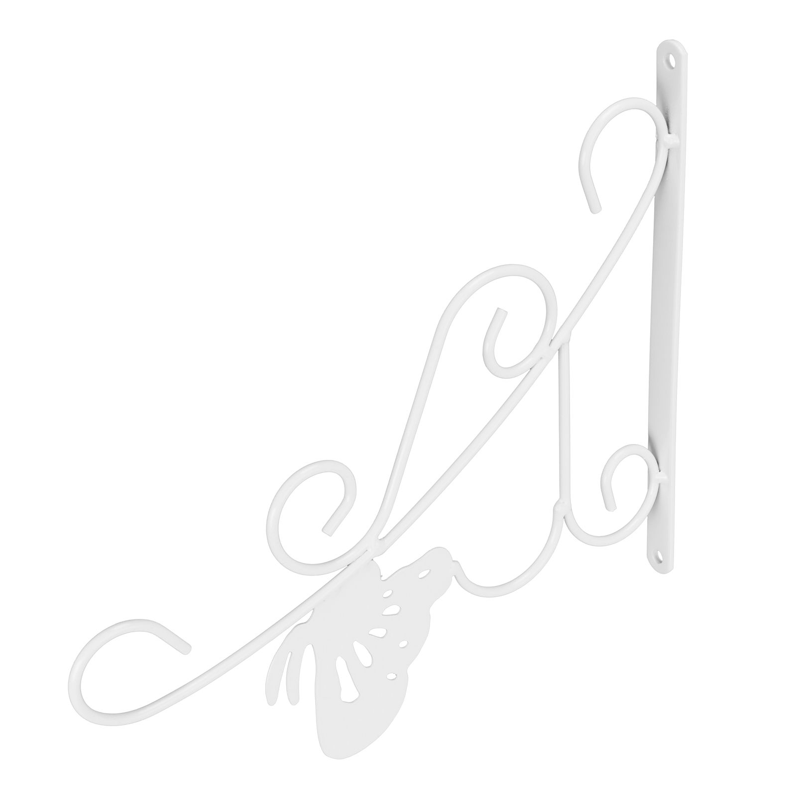 Flower Pot Hanging Hook European Style Wrought Iron Plants Hanger for Garden Patio Balcony White - Image 5