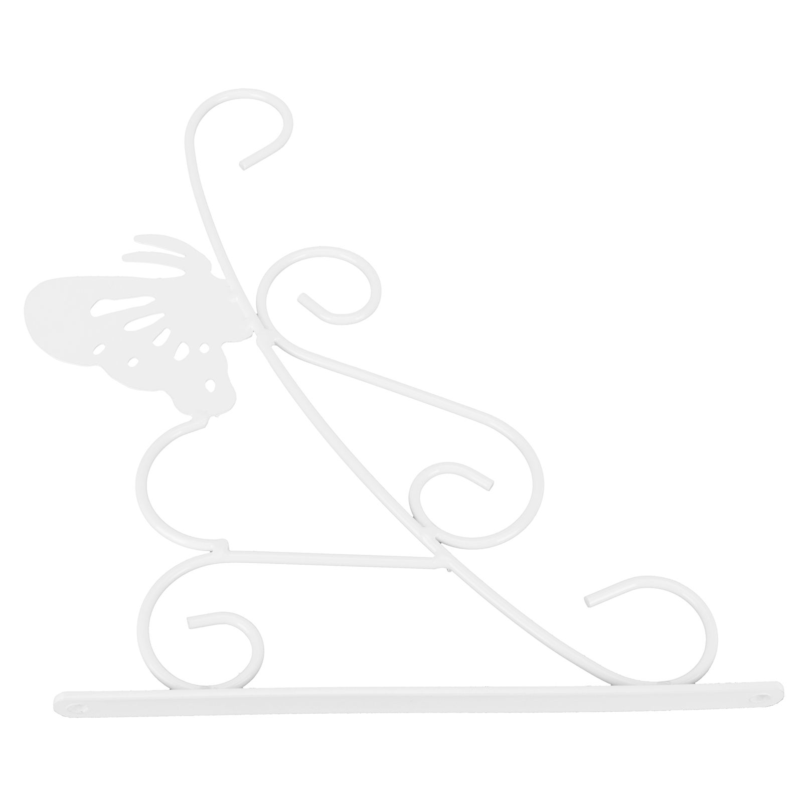 Flower Pot Hanging Hook European Style Wrought Iron Plants Hanger for Garden Patio Balcony White - Image 6
