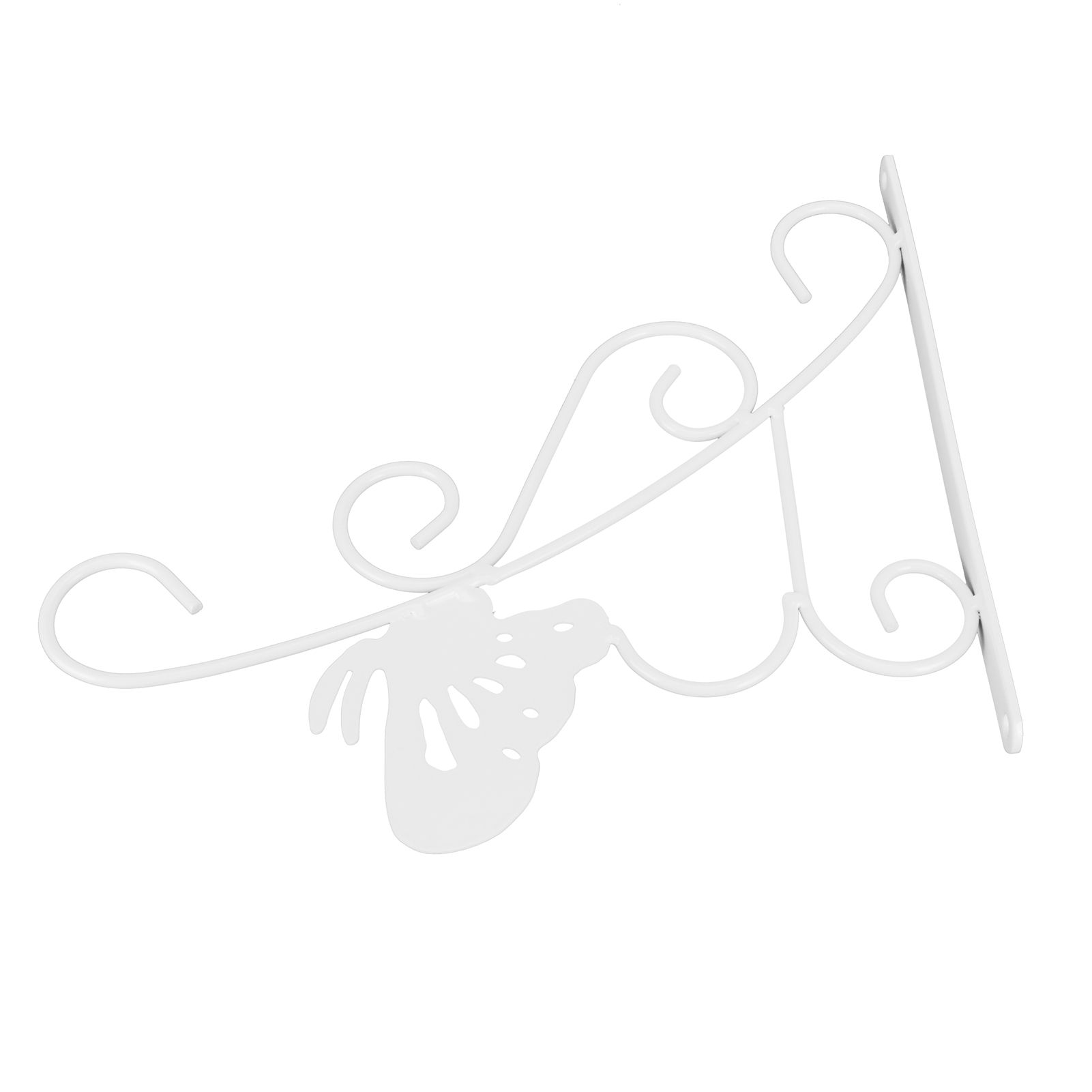 Flower Pot Hanging Hook European Style Wrought Iron Plants Hanger for Garden Patio Balcony White - Image 7