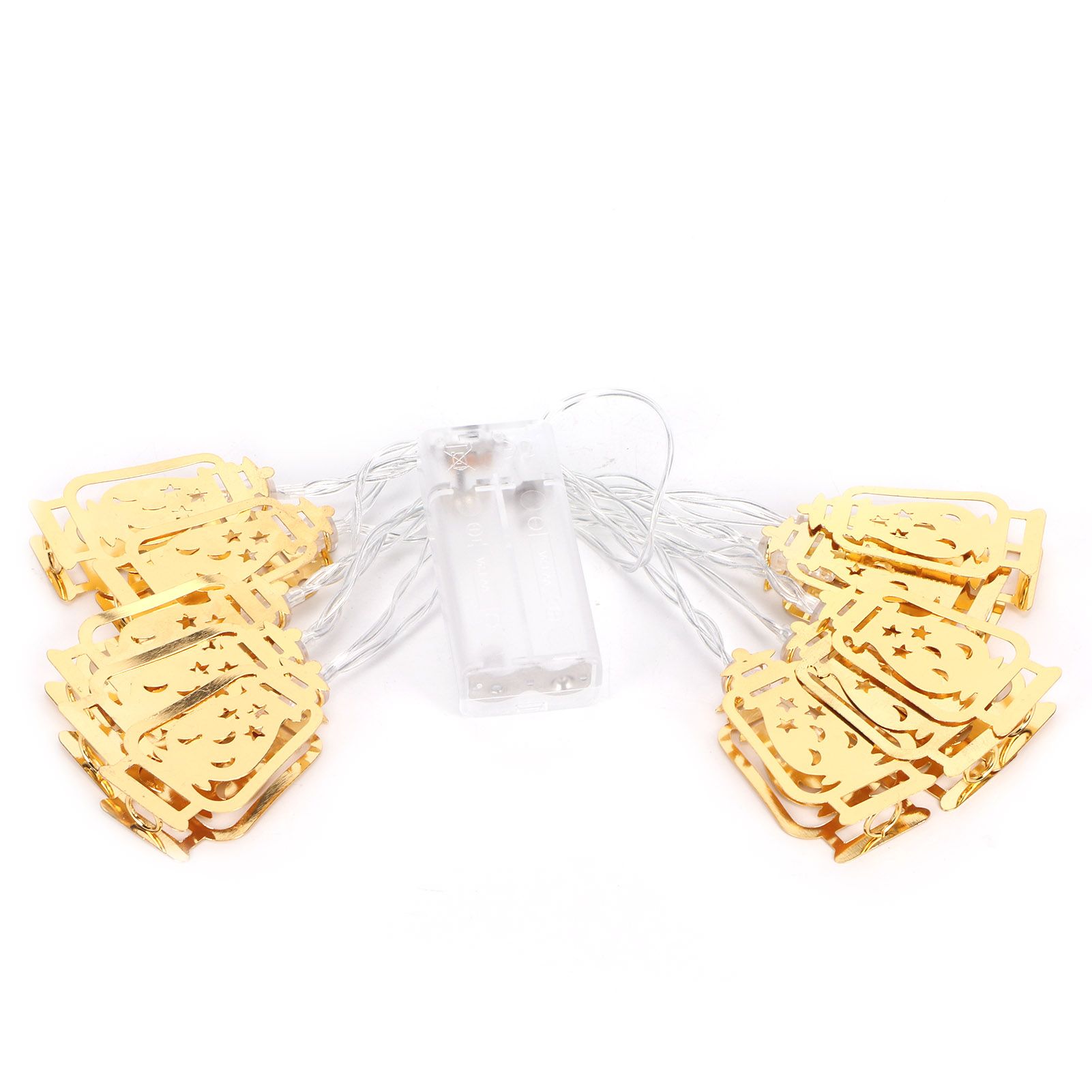 10LED Kerosene Lamp Shaped String Lights Decorative Lights String for Ramadan Eid Decor - Image 1