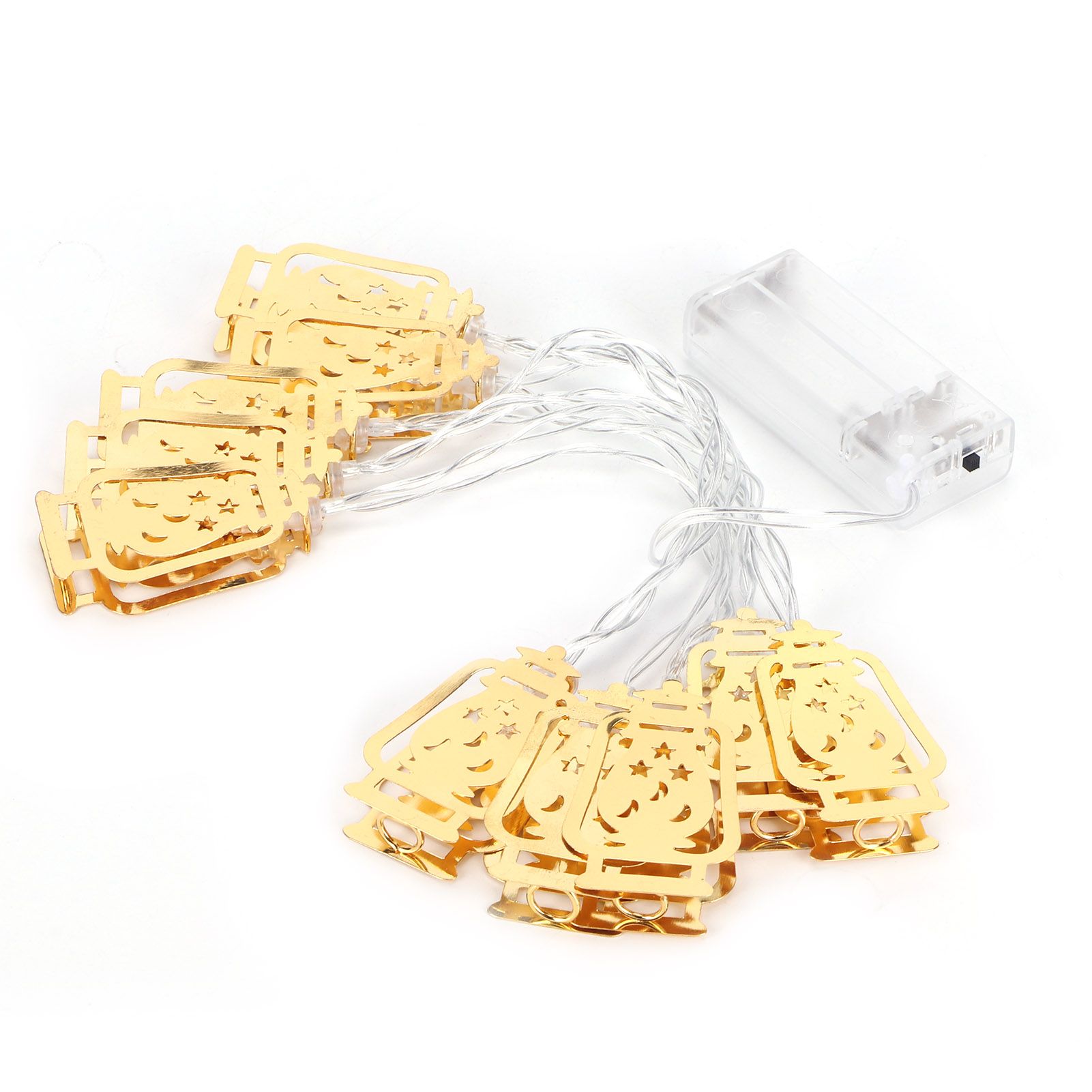 10LED Kerosene Lamp Shaped String Lights Decorative Lights String for Ramadan Eid Decor - Image 2