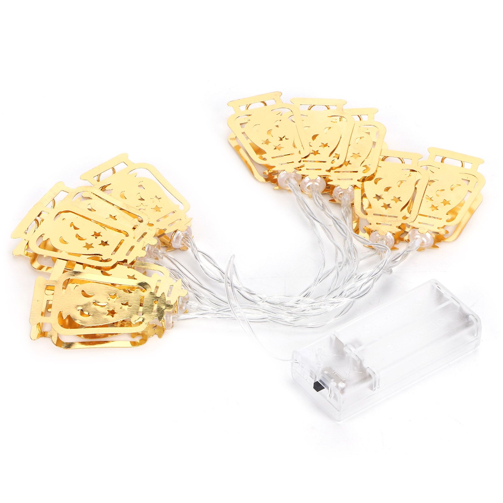 10LED Kerosene Lamp Shaped String Lights Decorative Lights String for Ramadan Eid Decor - Image 3