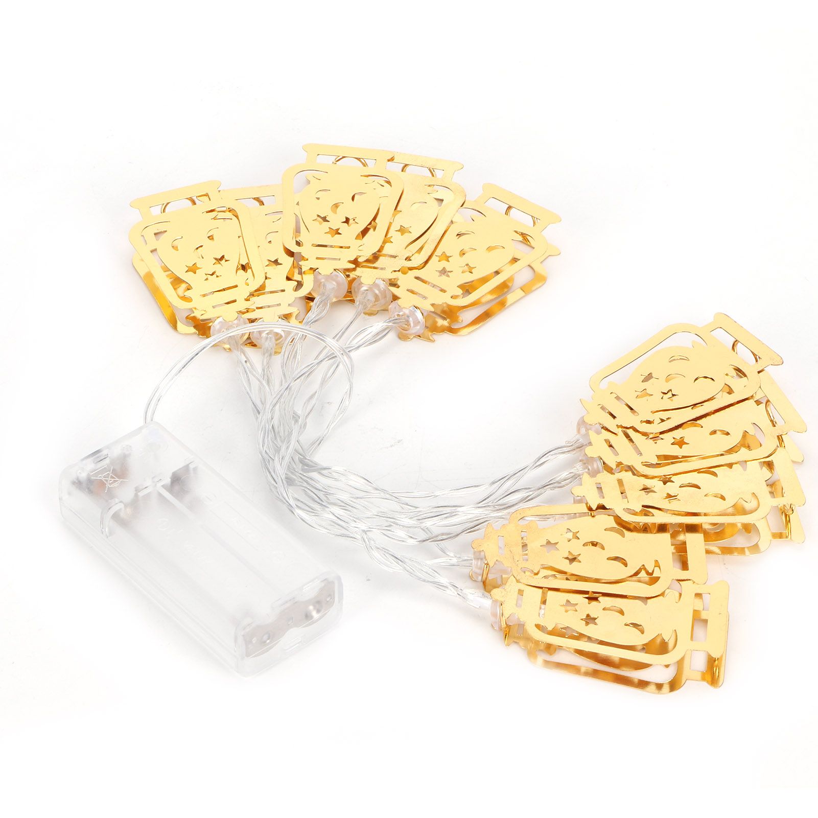 10LED Kerosene Lamp Shaped String Lights Decorative Lights String for Ramadan Eid Decor - Image 4