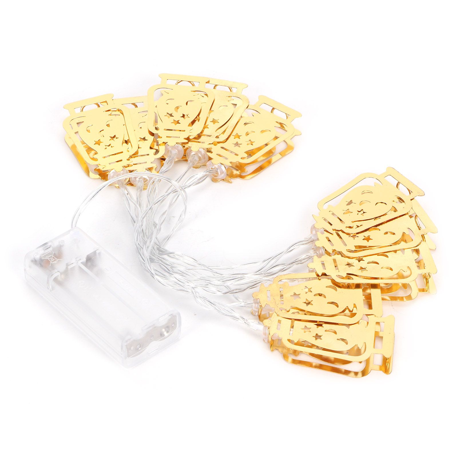 10LED Kerosene Lamp Shaped String Lights Decorative Lights String for Ramadan Eid Decor - Image 8