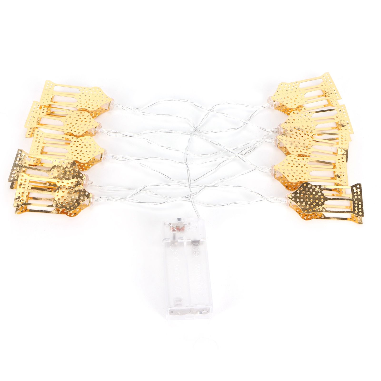 1.5m String Light Muslim Innovative Wrought Iron Ramadan Decoration Ornament Gold - Image 1