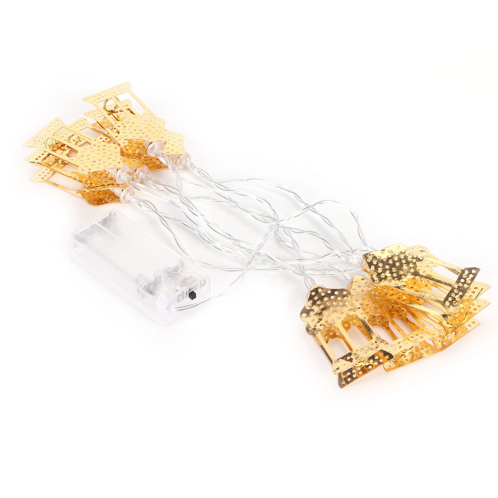 1.5m String Light Muslim Innovative Wrought Iron Ramadan Decoration Ornament Gold - Image 2