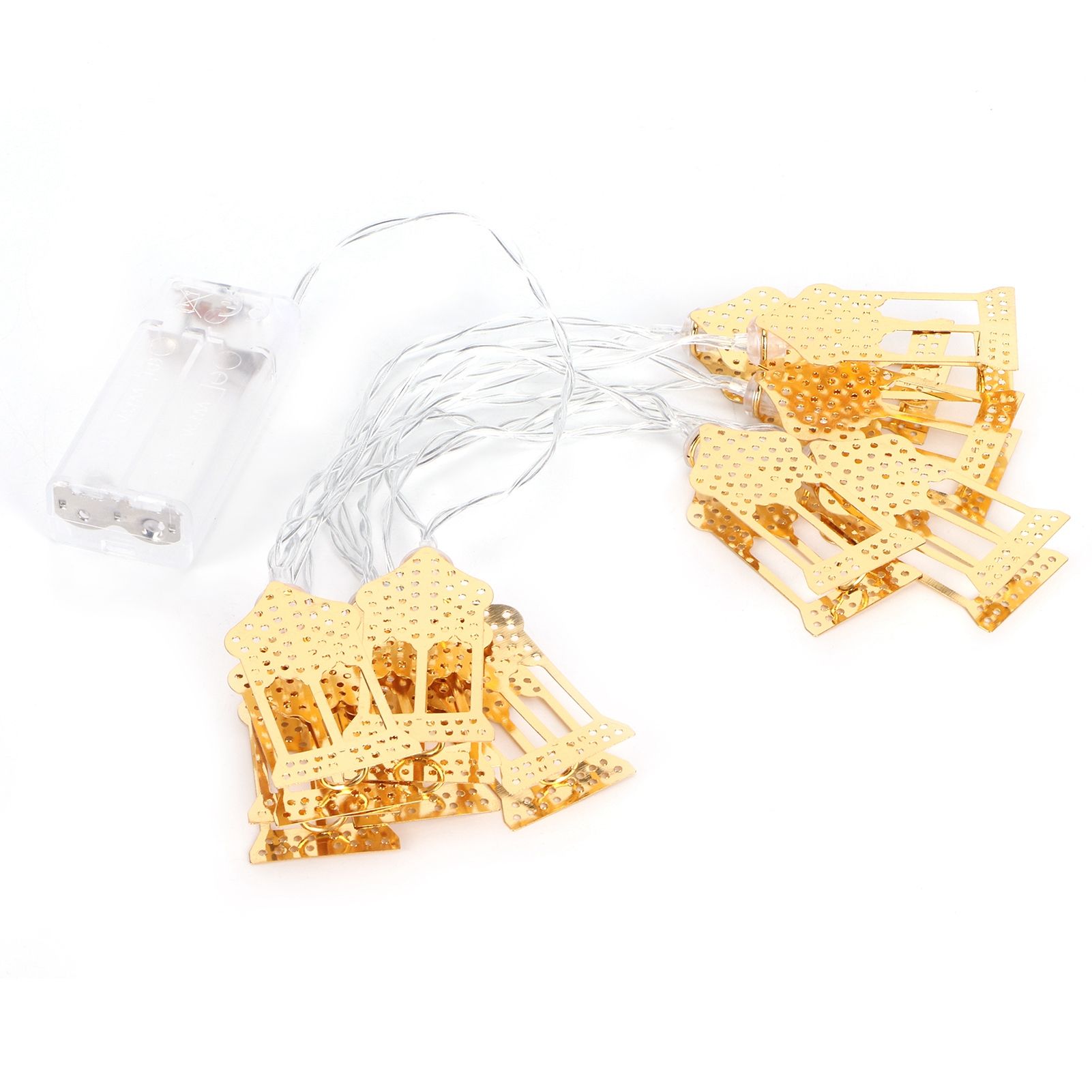 1.5m String Light Muslim Innovative Wrought Iron Ramadan Decoration Ornament Gold - Image 3