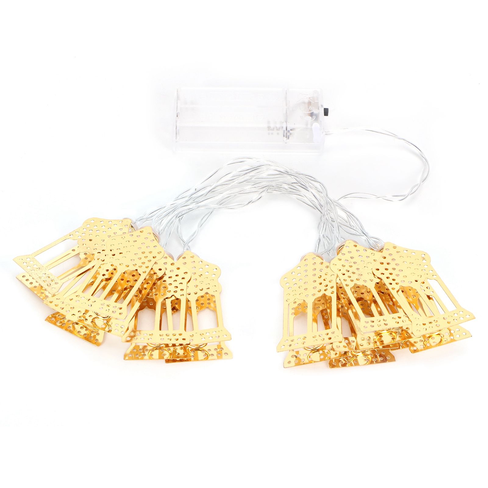 1.5m String Light Muslim Innovative Wrought Iron Ramadan Decoration Ornament Gold - Image 6