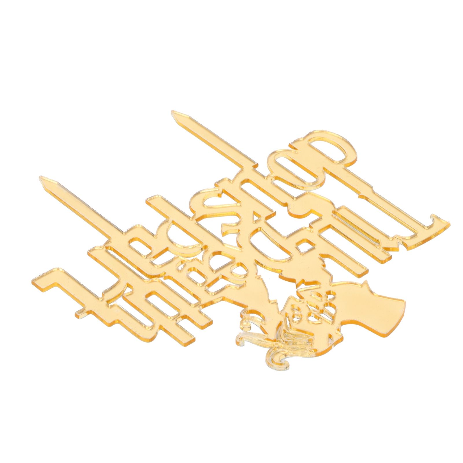 Acrylic Cake Topper Mirror Surface Insert Sticks for Wedding Party Holiday Cake Decoration - Image 4