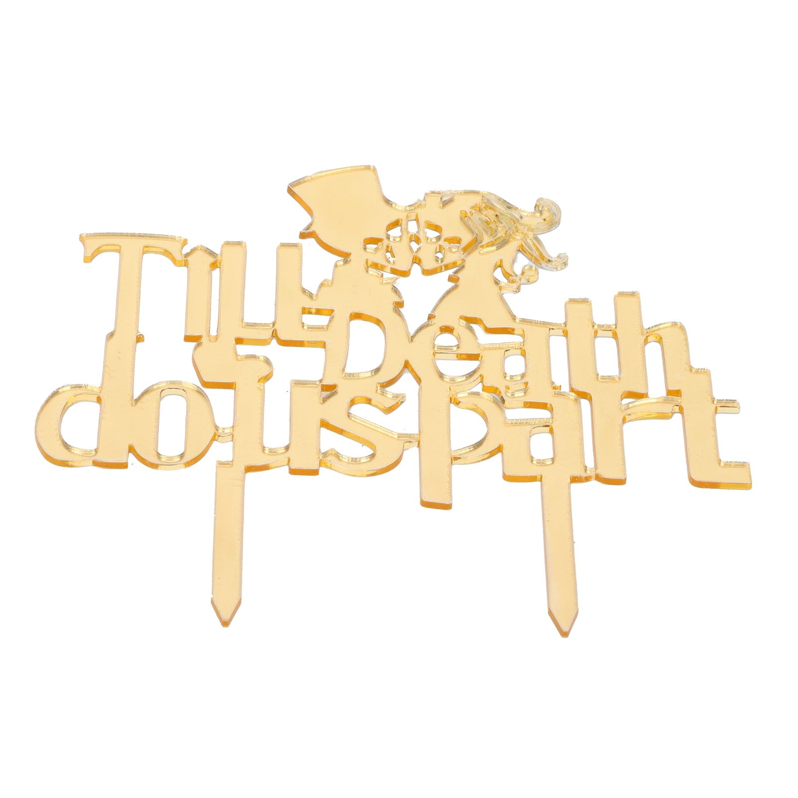 Acrylic Cake Topper Mirror Surface Insert Sticks for Wedding Party Holiday Cake Decoration - Image 7
