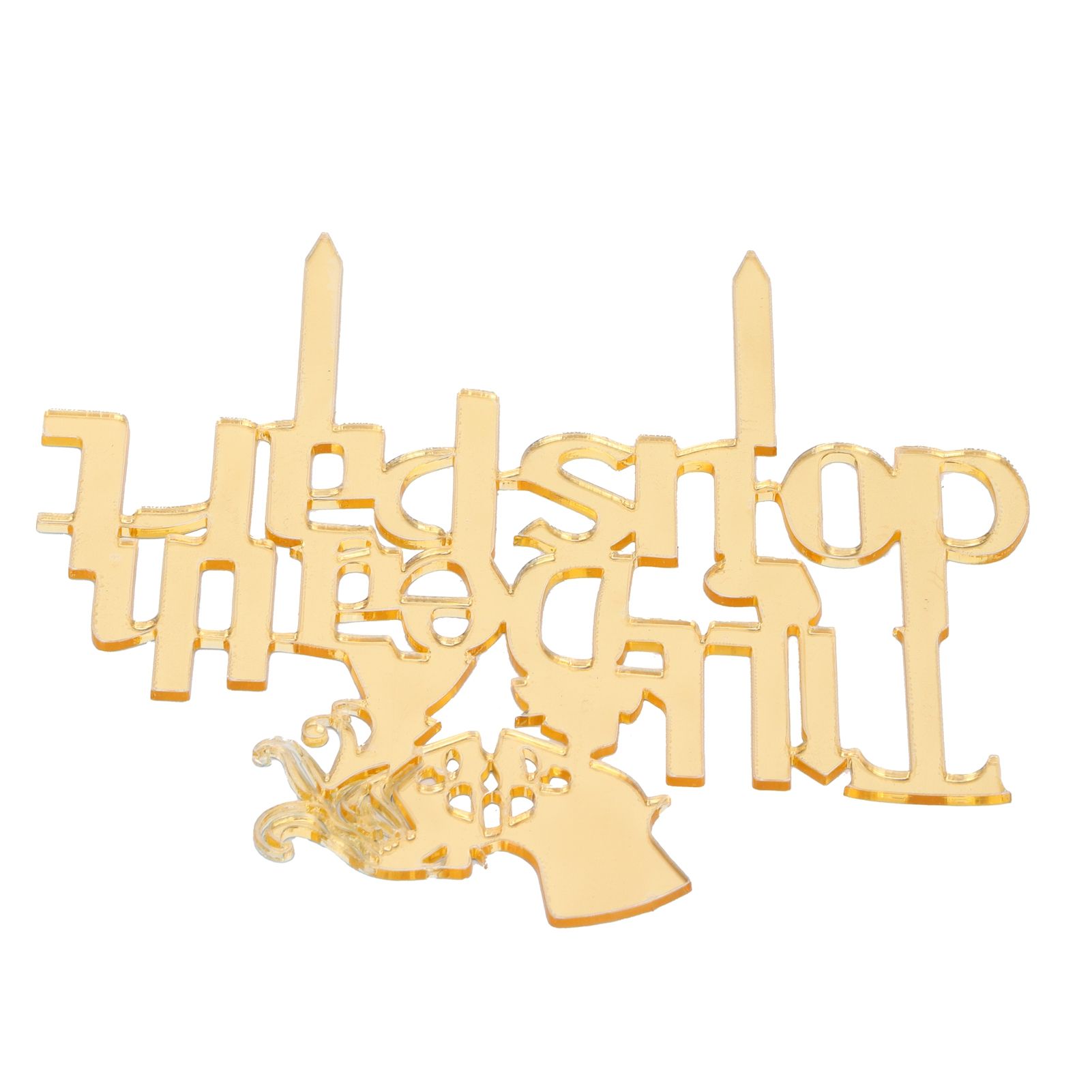 Acrylic Cake Topper Mirror Surface Insert Sticks for Wedding Party Holiday Cake Decoration - Image 8