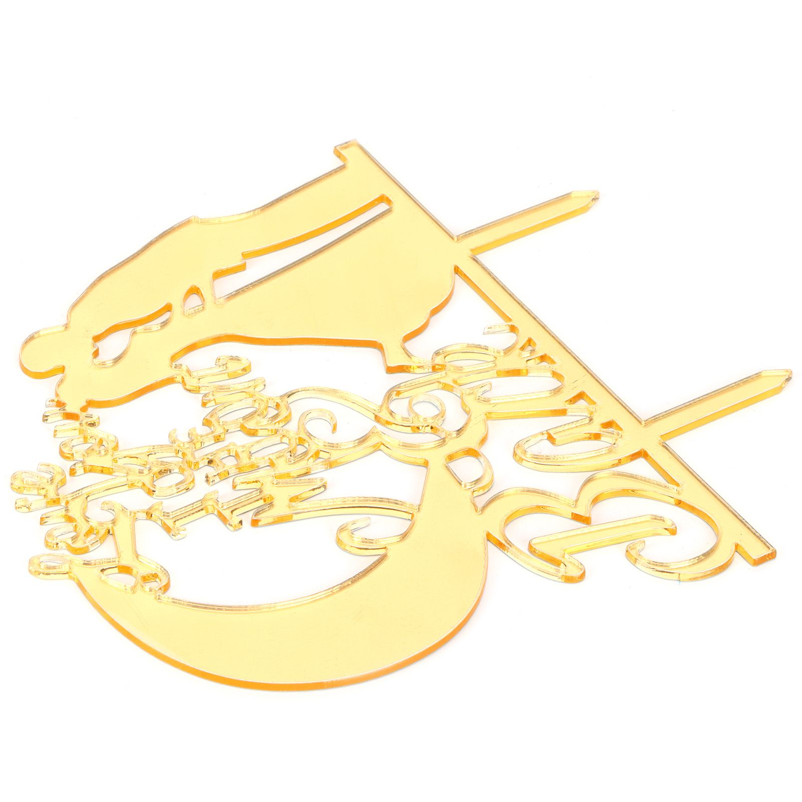 Cake Insert Gold Mirror Surface Cake Topper for Wedding Party Holiday Decoration - Image 6