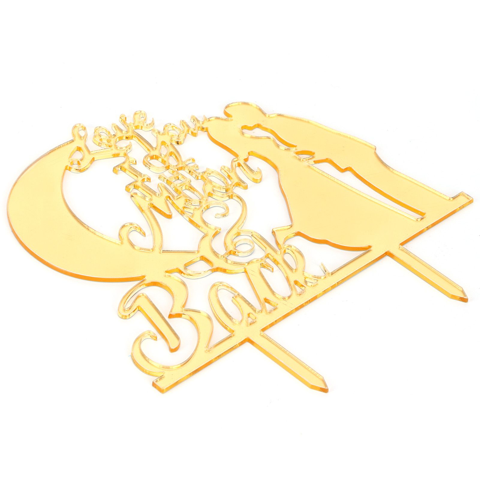 Cake Insert Gold Mirror Surface Cake Topper for Wedding Party Holiday Decoration - Image 7