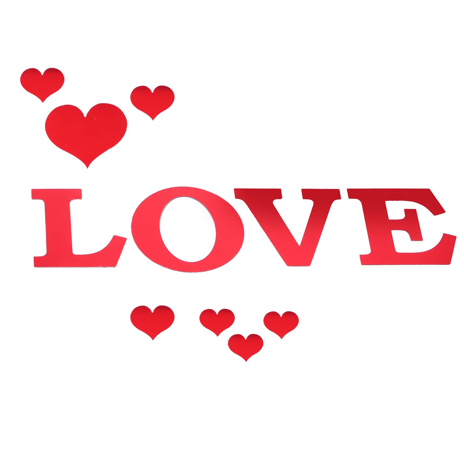 Mirror Wall Stickers Heart Shape DIY Wall Decal for Home Bedroom Living Room DecorRed - Image 7