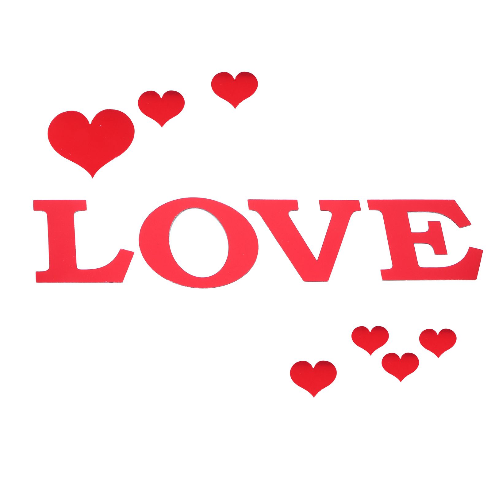 Mirror Wall Stickers Heart Shape DIY Wall Decal for Home Bedroom Living Room DecorRed - Image 8