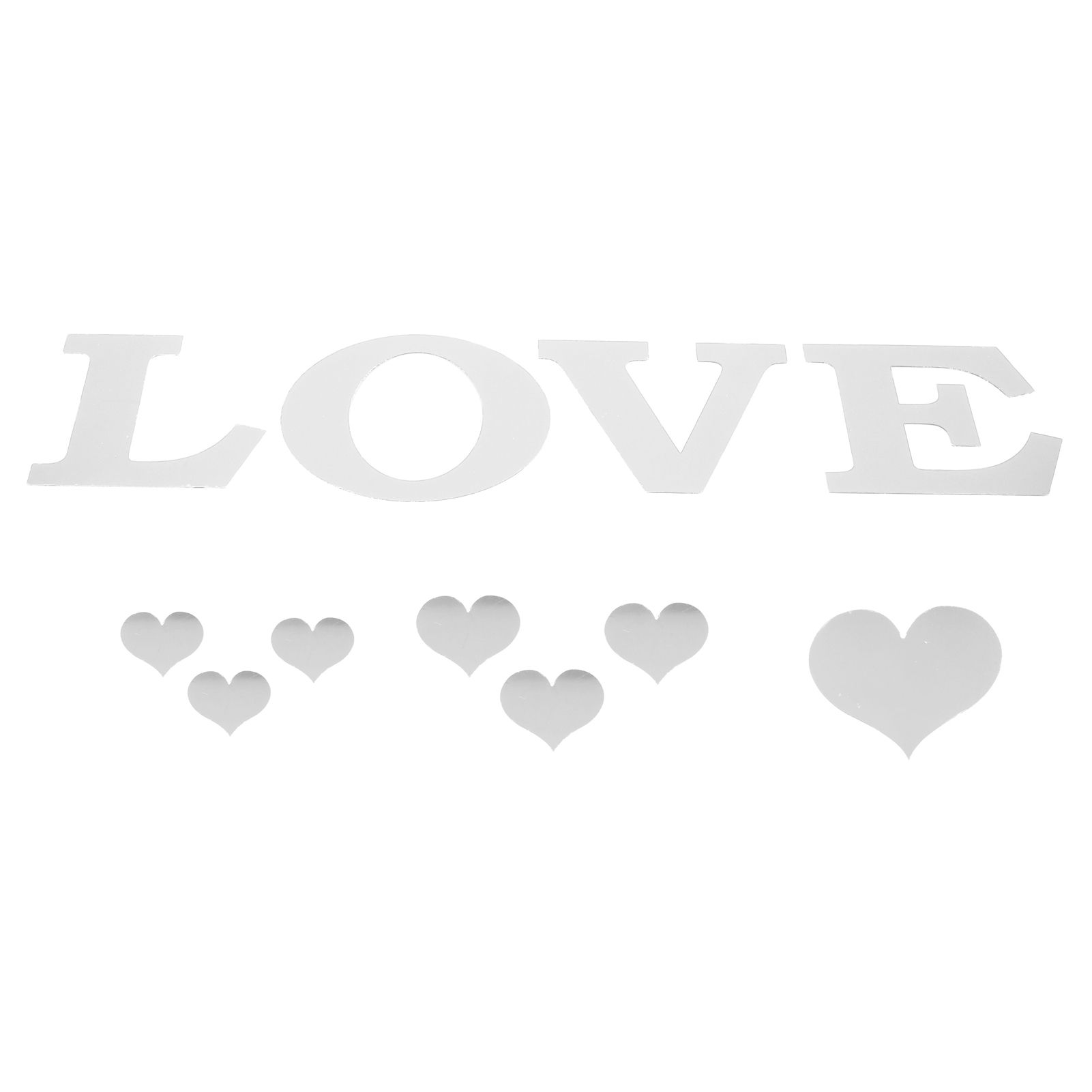Mirror Wall Stickers Heart Shape DIY Wall Decal for Home Bedroom Living Room DecorSilver - Image 4