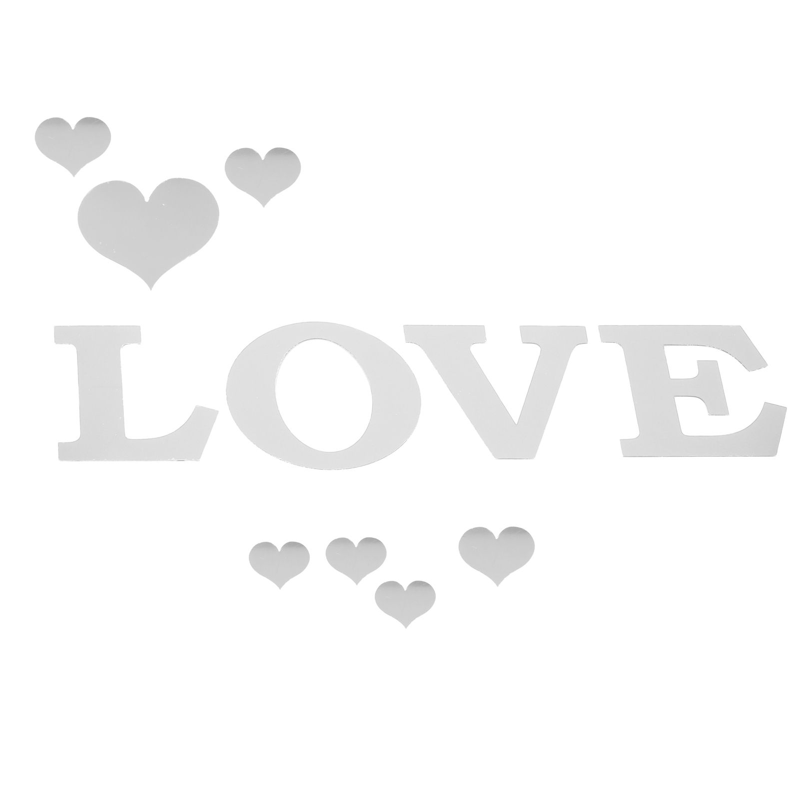 Mirror Wall Stickers Heart Shape DIY Wall Decal for Home Bedroom Living Room DecorSilver - Image 7