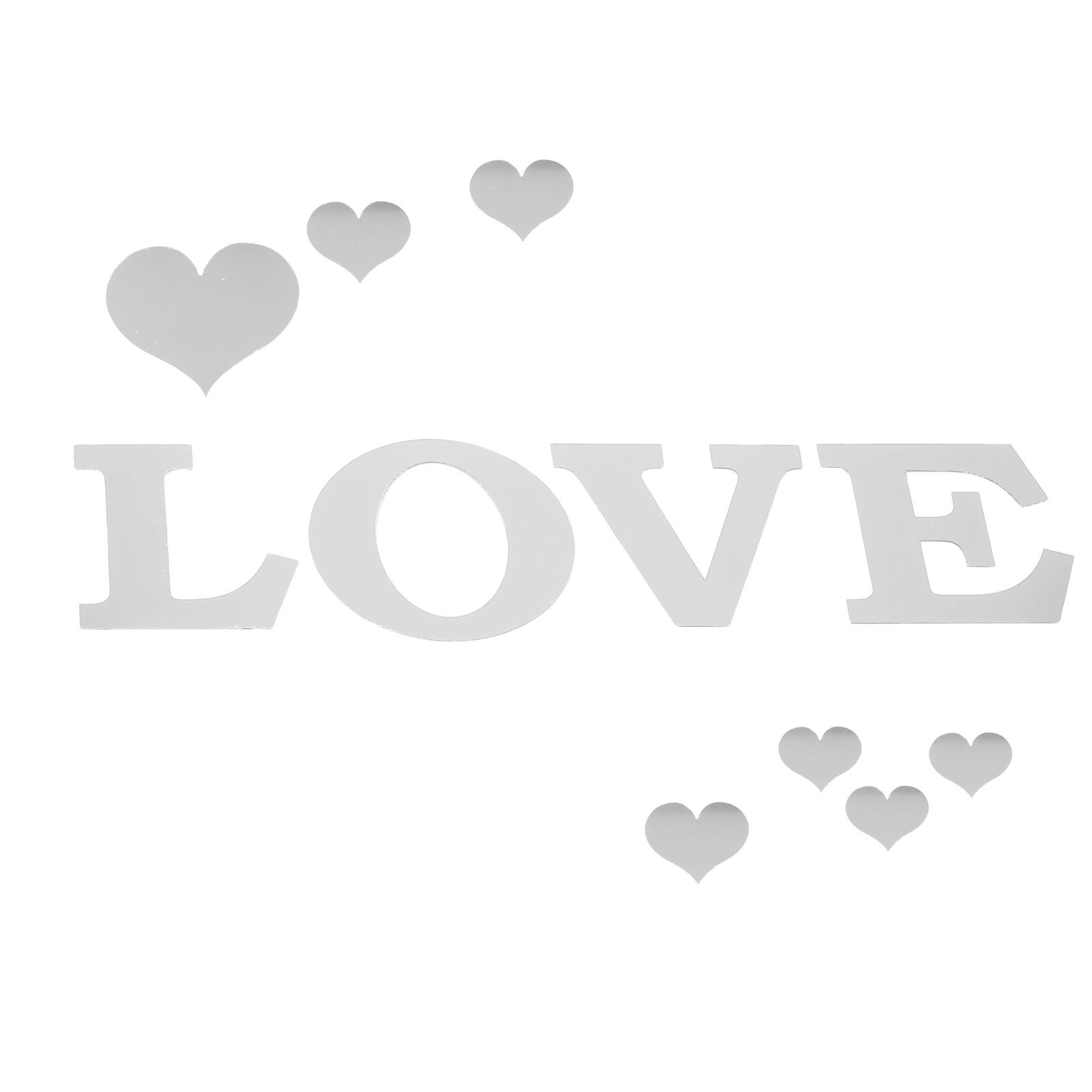 Mirror Wall Stickers Heart Shape DIY Wall Decal for Home Bedroom Living Room DecorSilver - Image 8