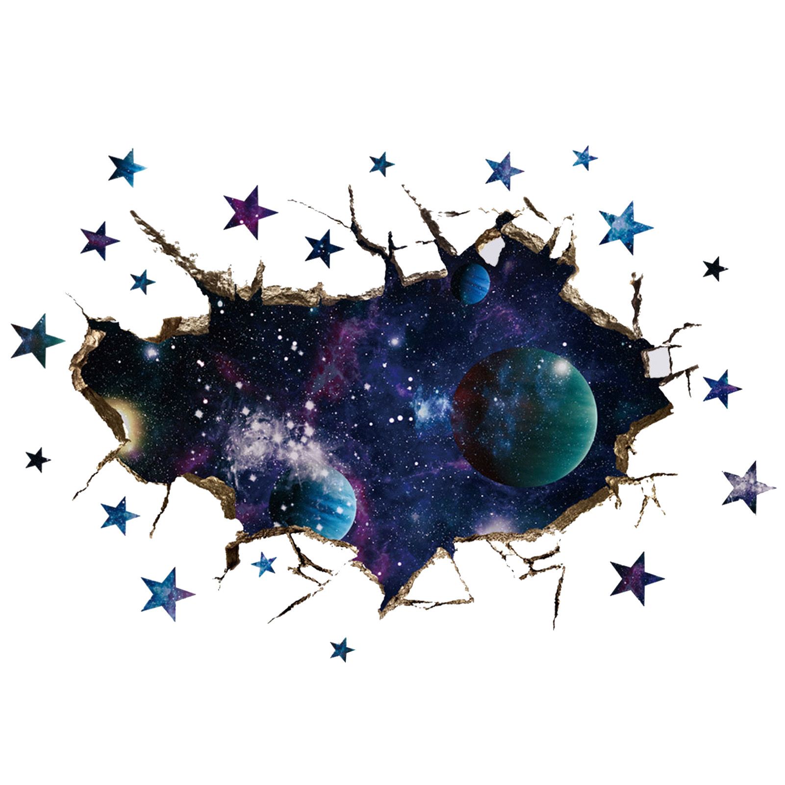 DIY Wall Sticker 3‑Dimensional Star Universe Decals Living Room Bedroom Decoration - Image 1