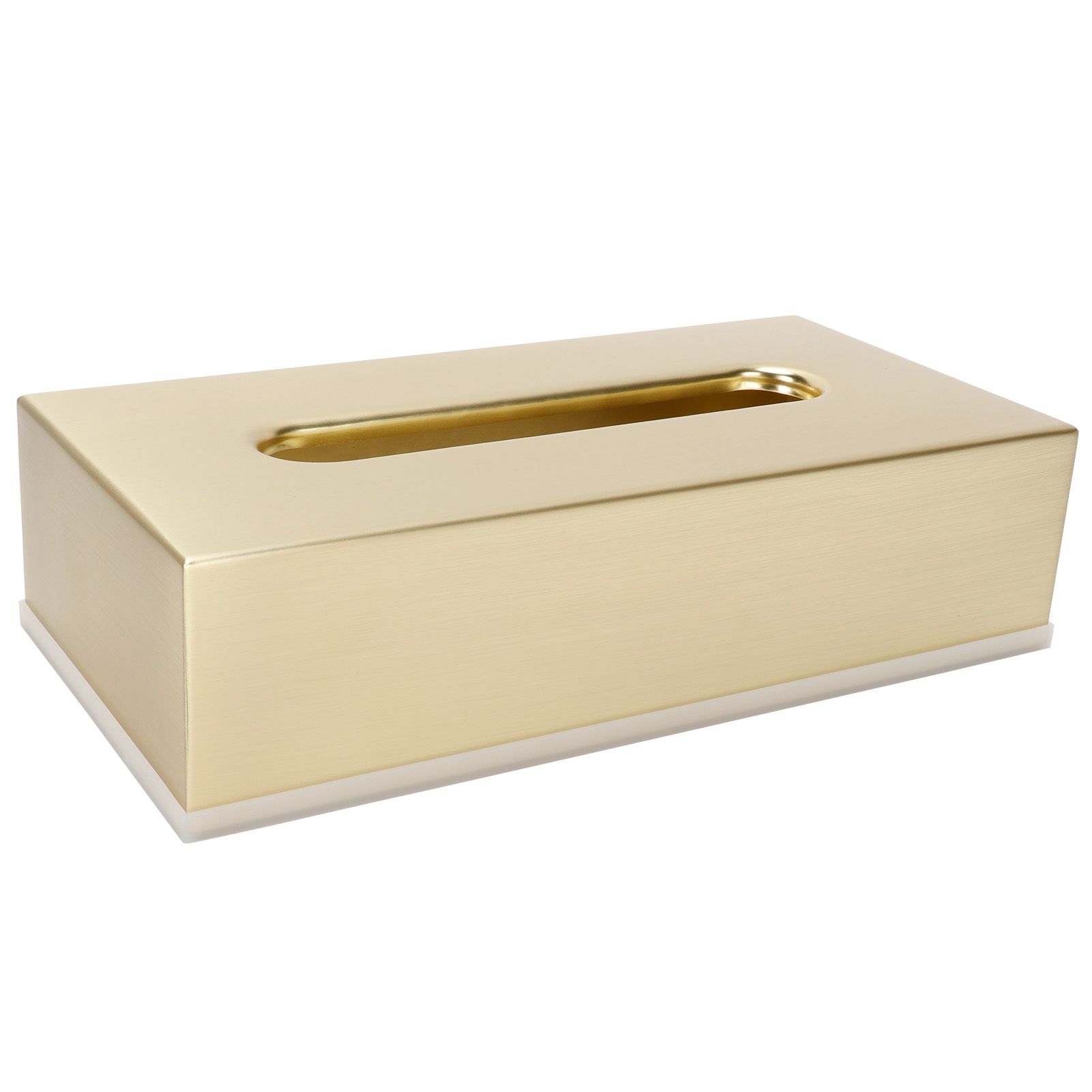 Tissue Box Innovative Rectangular 304 Stainless Steel Napkin Paper Holder Container Gold - Image 1