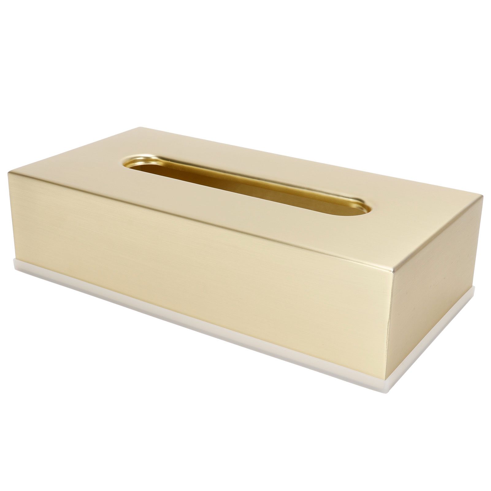 Tissue Box Innovative Rectangular 304 Stainless Steel Napkin Paper Holder Container Gold - Image 3