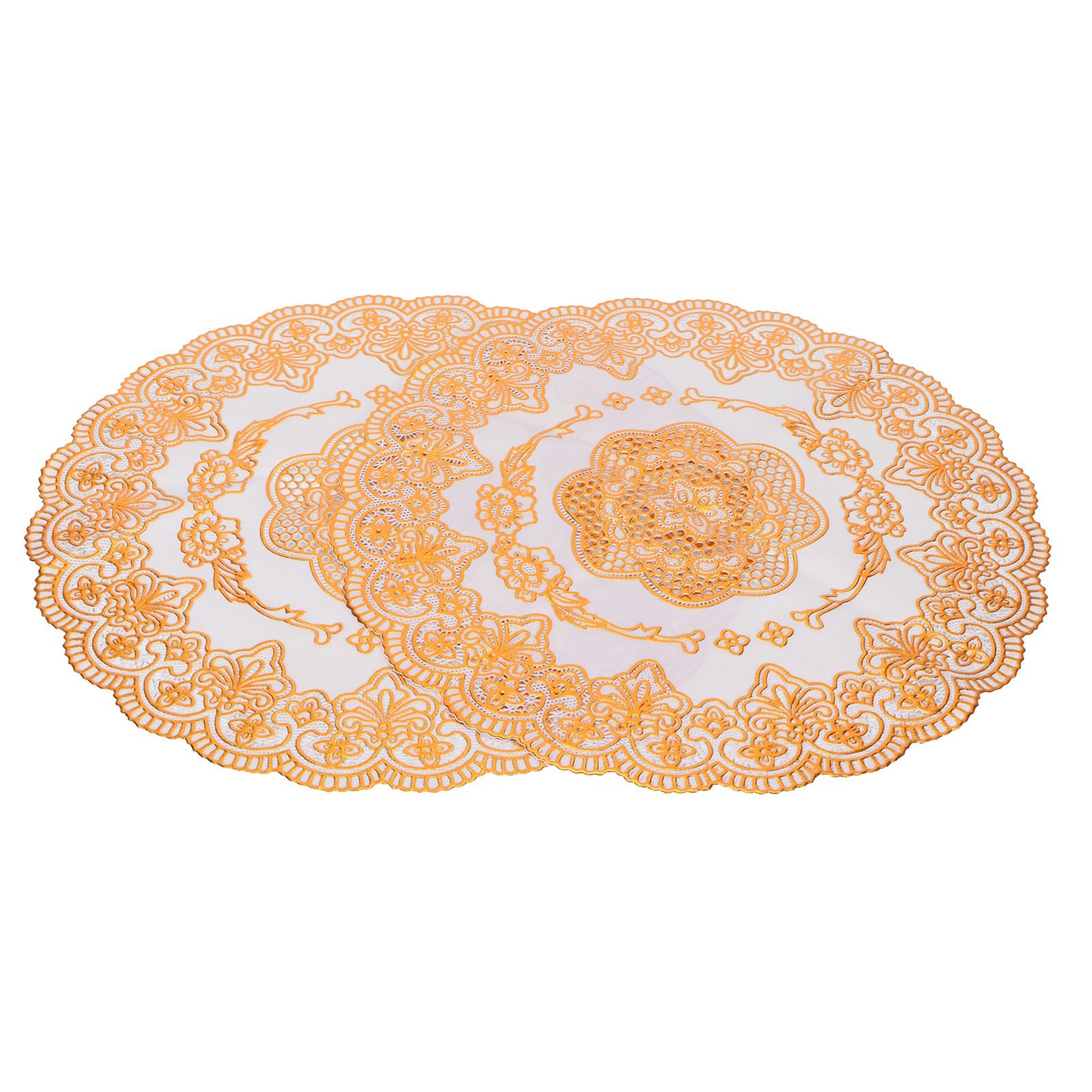 2PCS 30cmx30cm Table Mats Gold Dining Table Placemats for Wedding Party SuppliesStyle 01 - Image 1