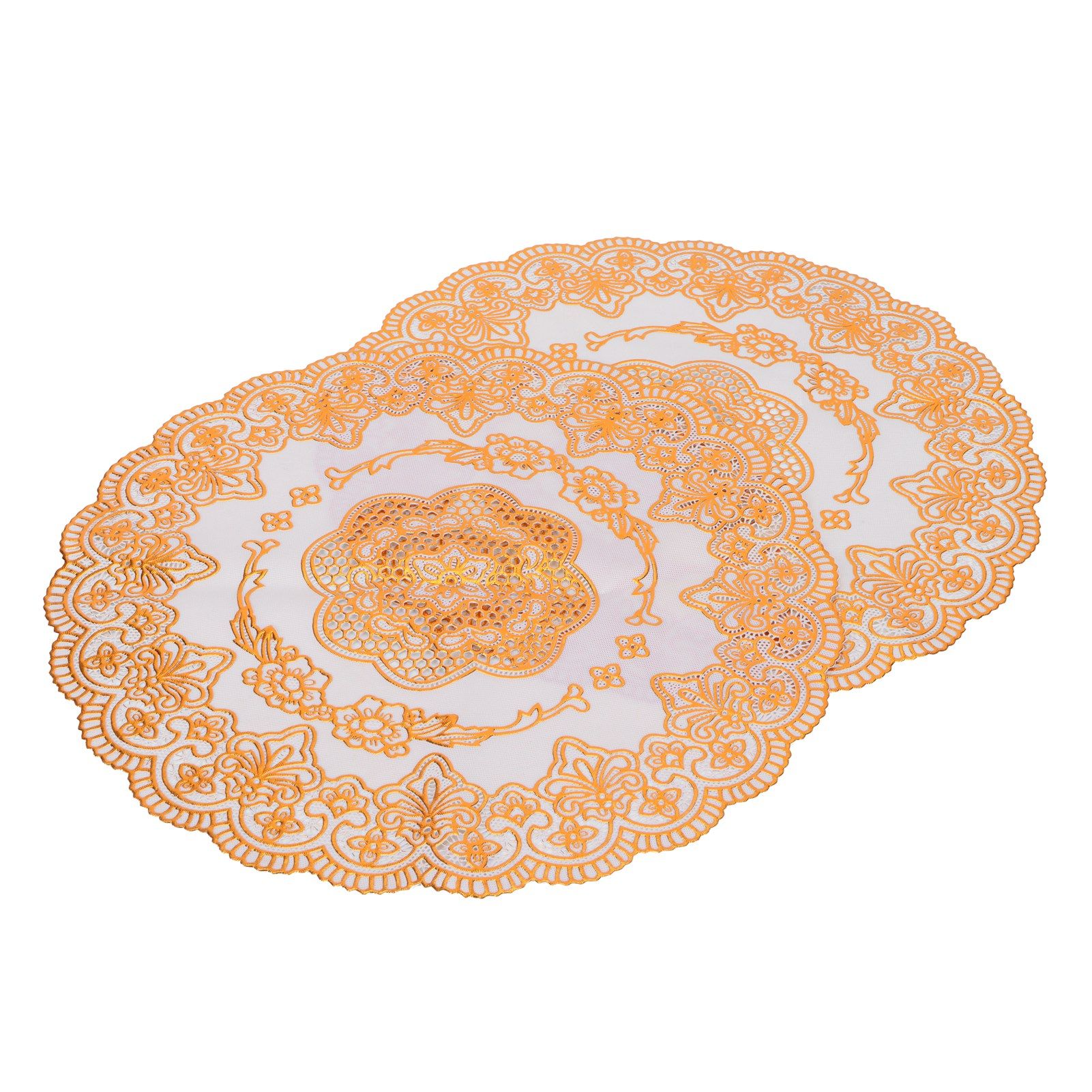 2PCS 30cmx30cm Table Mats Gold Dining Table Placemats for Wedding Party SuppliesStyle 01 - Image 2