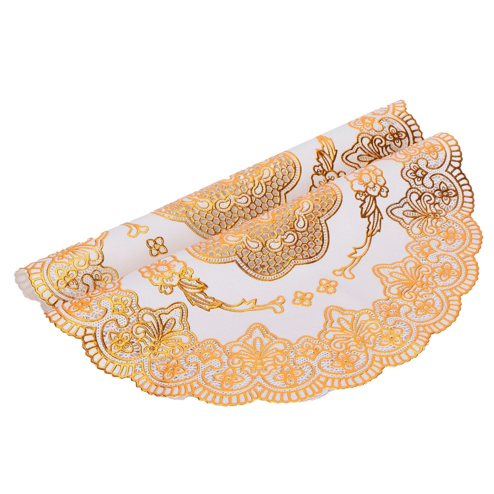 2PCS 30cmx30cm Table Mats Gold Dining Table Placemats for Wedding Party SuppliesStyle 01 - Image 8