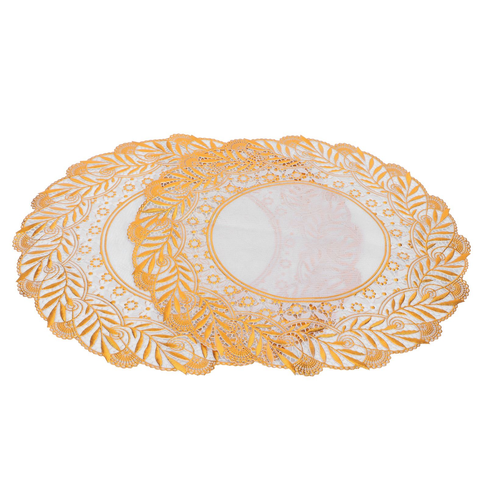 2PCS 30cmx30cm Table Mats Gold Dining Table Placemats for Wedding Party SuppliesStyle 02 - Image 1