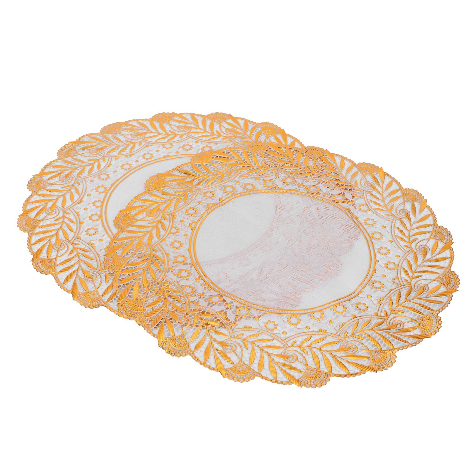 2PCS 30cmx30cm Table Mats Gold Dining Table Placemats for Wedding Party SuppliesStyle 02 - Image 2