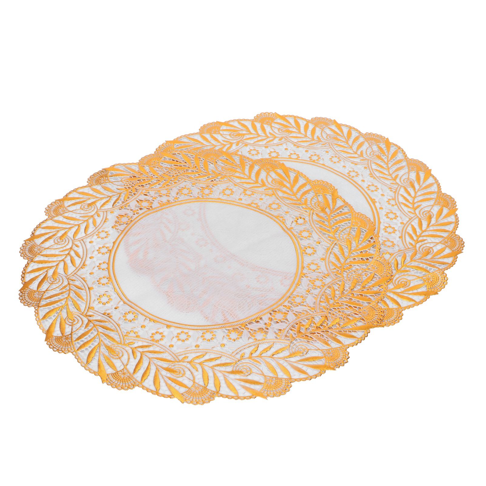 2PCS 30cmx30cm Table Mats Gold Dining Table Placemats for Wedding Party SuppliesStyle 02 - Image 3