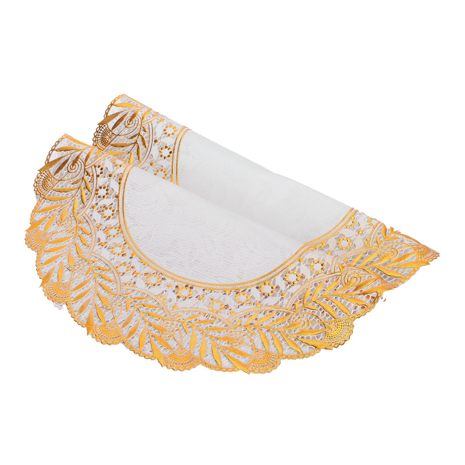 2PCS 30cmx30cm Table Mats Gold Dining Table Placemats for Wedding Party SuppliesStyle 02 - Image 4