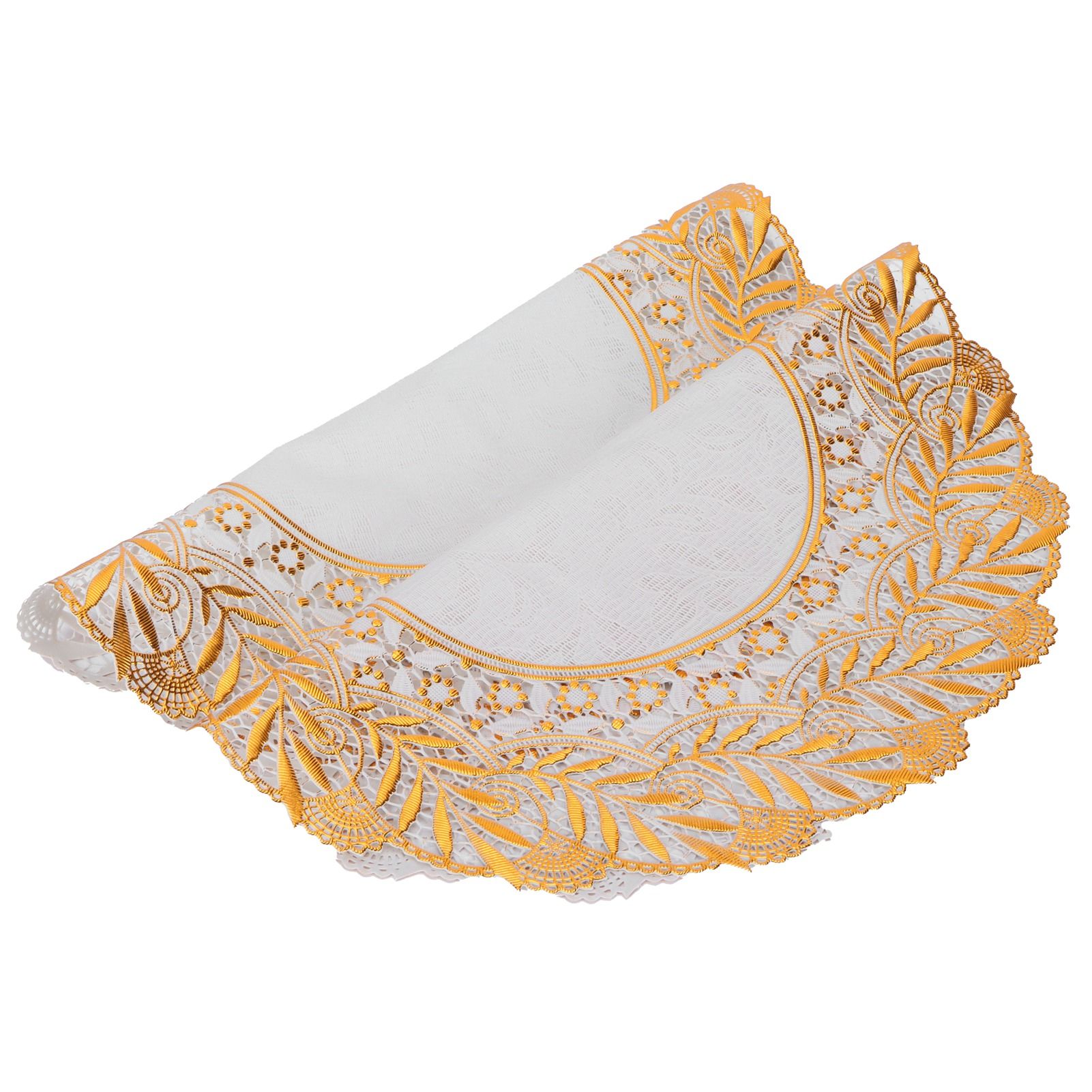 2PCS 30cmx30cm Table Mats Gold Dining Table Placemats for Wedding Party SuppliesStyle 02 - Image 5