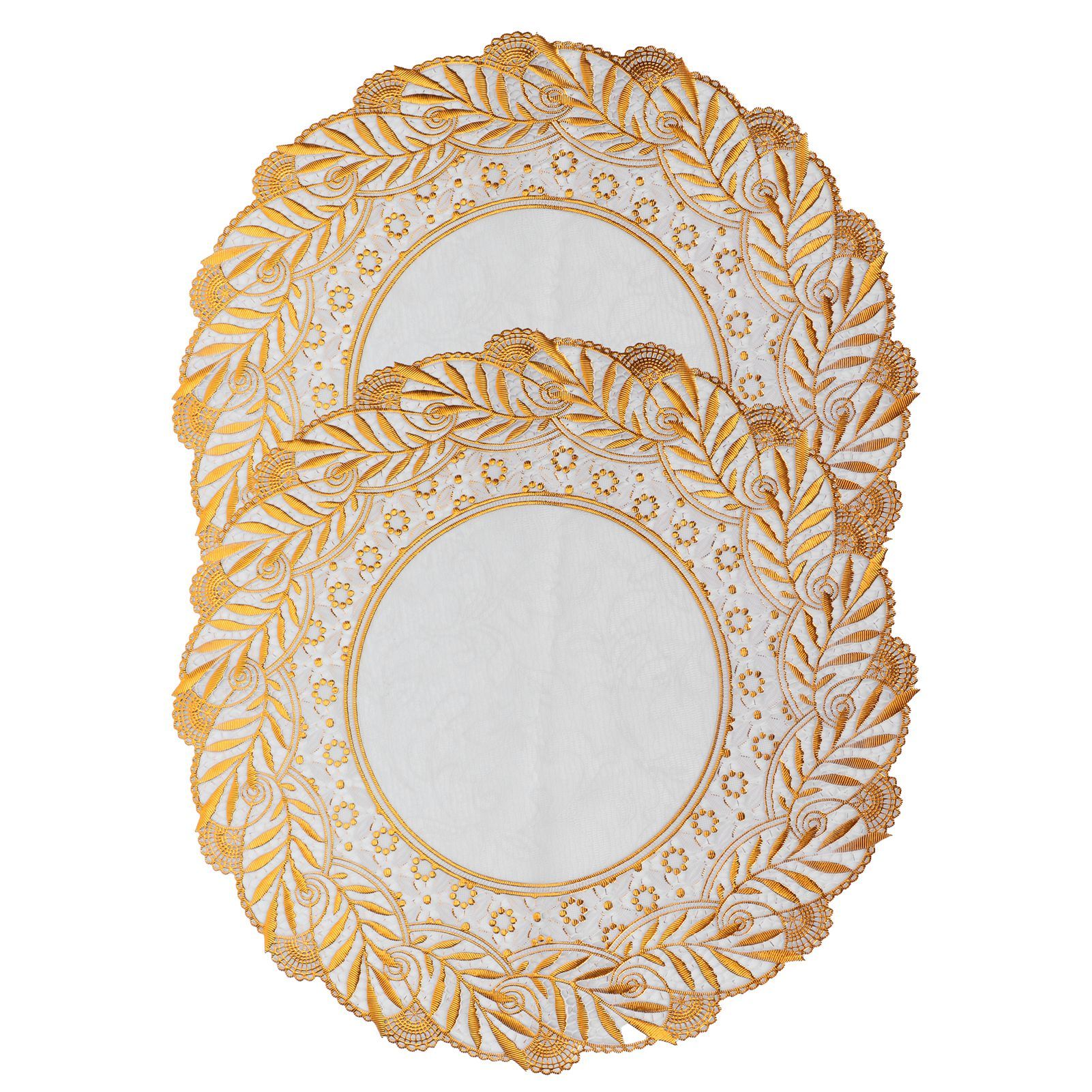 2PCS 30cmx30cm Table Mats Gold Dining Table Placemats for Wedding Party SuppliesStyle 02 - Image 7