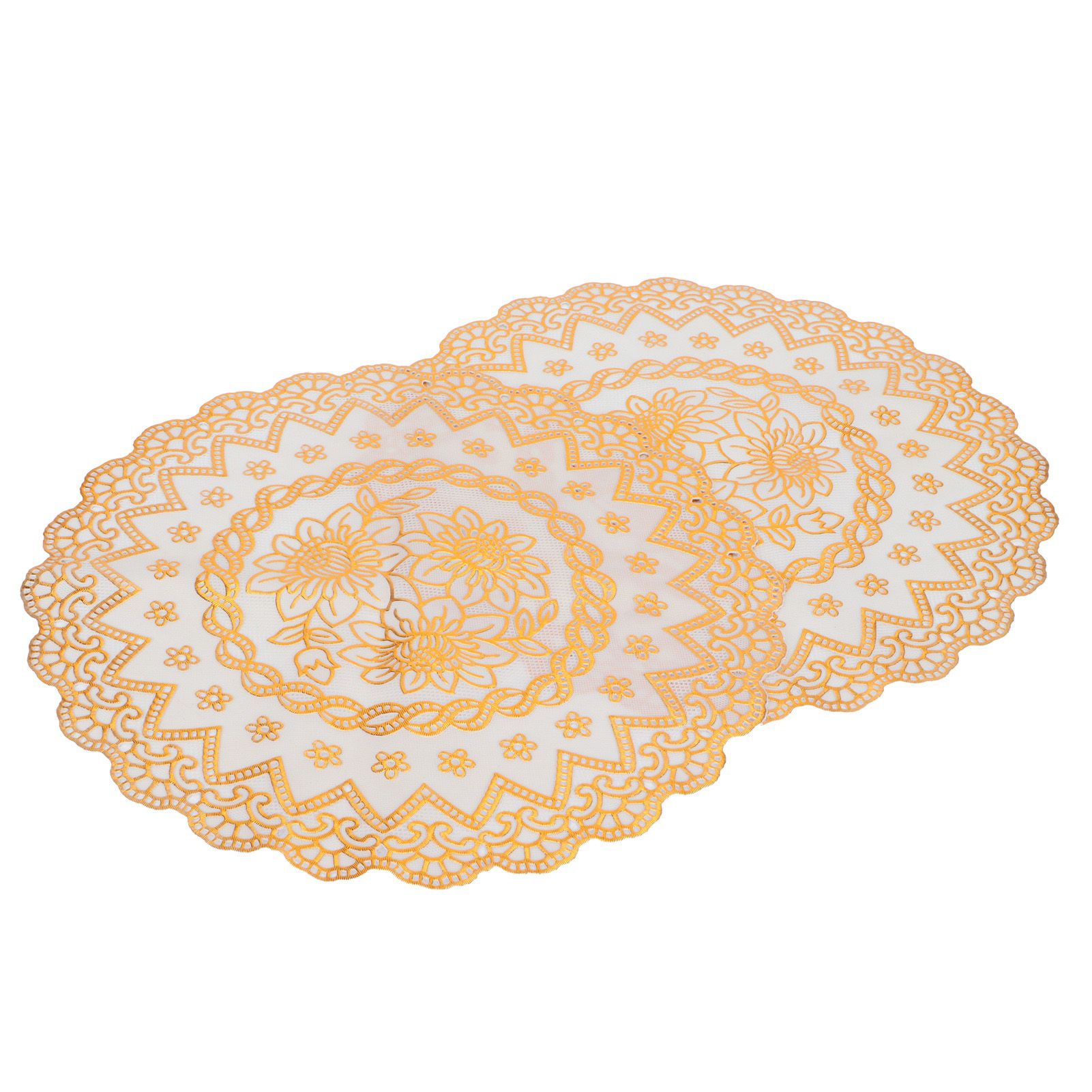 2PCS 30cmx30cm Table Mats Gold Dining Table Placemats for Wedding Party SuppliesStyle 03 - Image 3